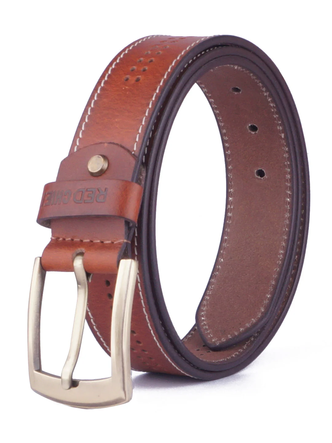 Red Chief Tan Belt for Men A80303 006 - Image 2