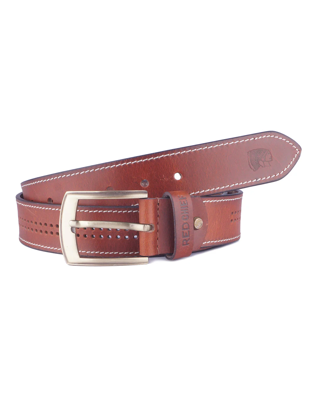 Red Chief Tan Belt for Men A80303 006 - Image 3