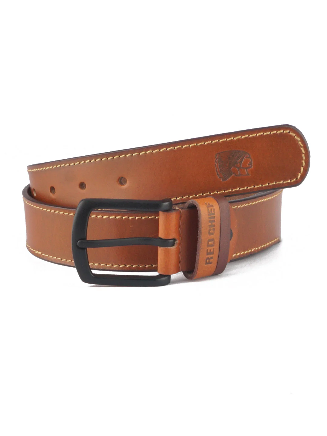Red Chief Tan Belt for Men A80326 006 - Image 2