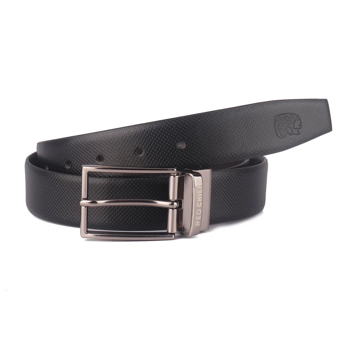 Red Chief Black/Brown Belt for Men A80352 117 - Image 2