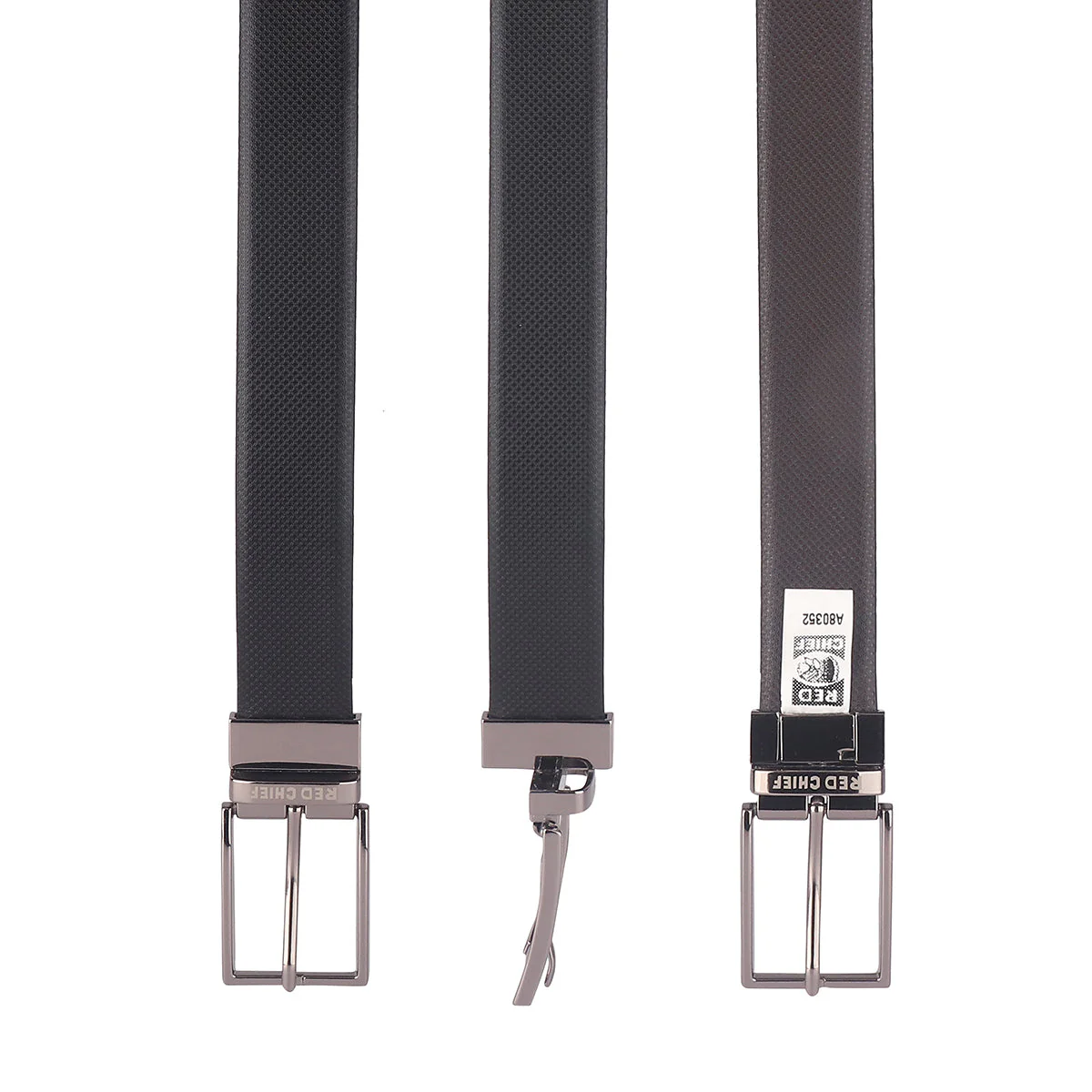 Red Chief Black/Brown Belt for Men A80352 117 - Image 3