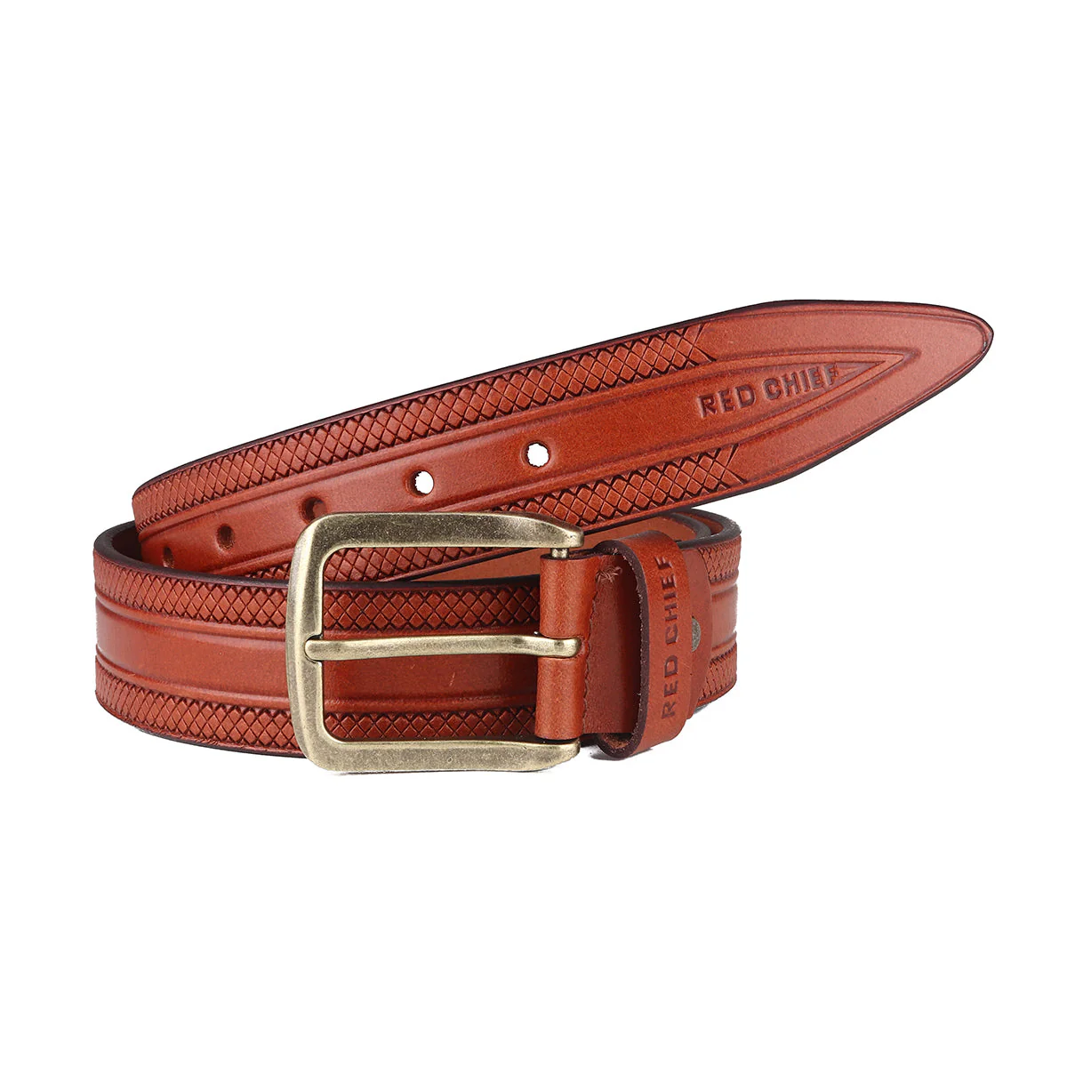 Red Chief Tan Belt for Men A80395 006 - Image 2