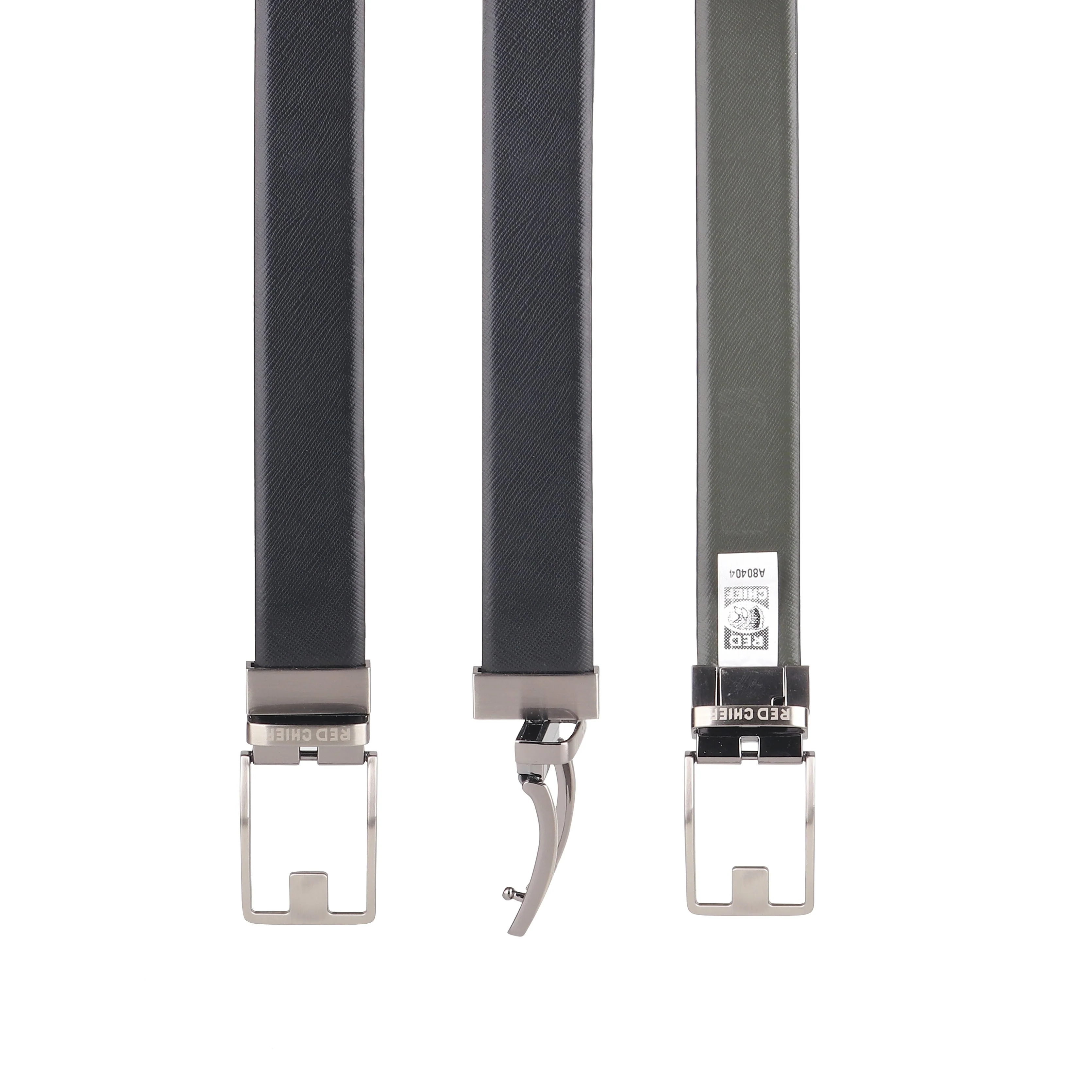 Red Chief Olive/Black Belt for Men A80404 G0070 - Image 3