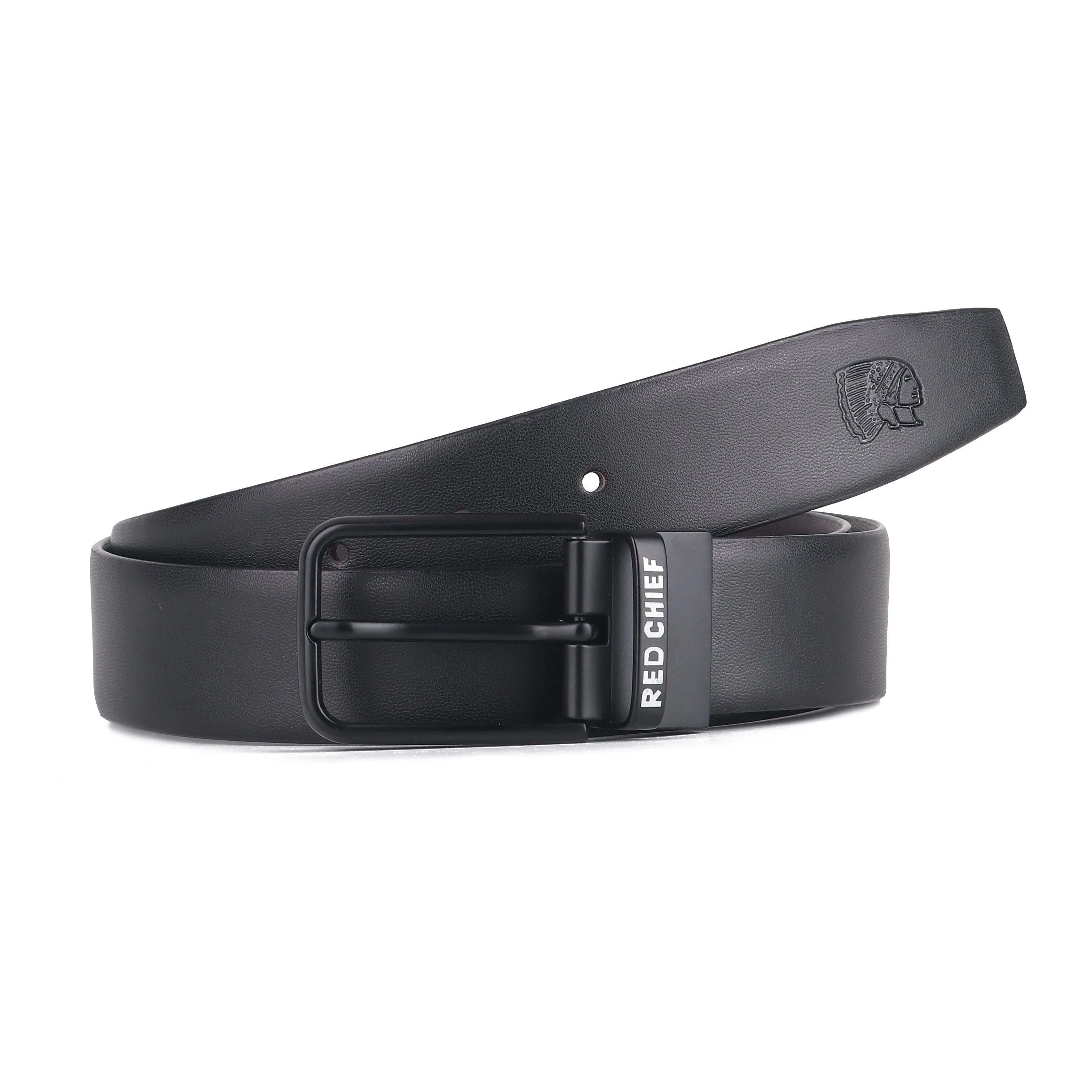 Red Chief Black/Brown Belt for Men A80406 117 - Image 2