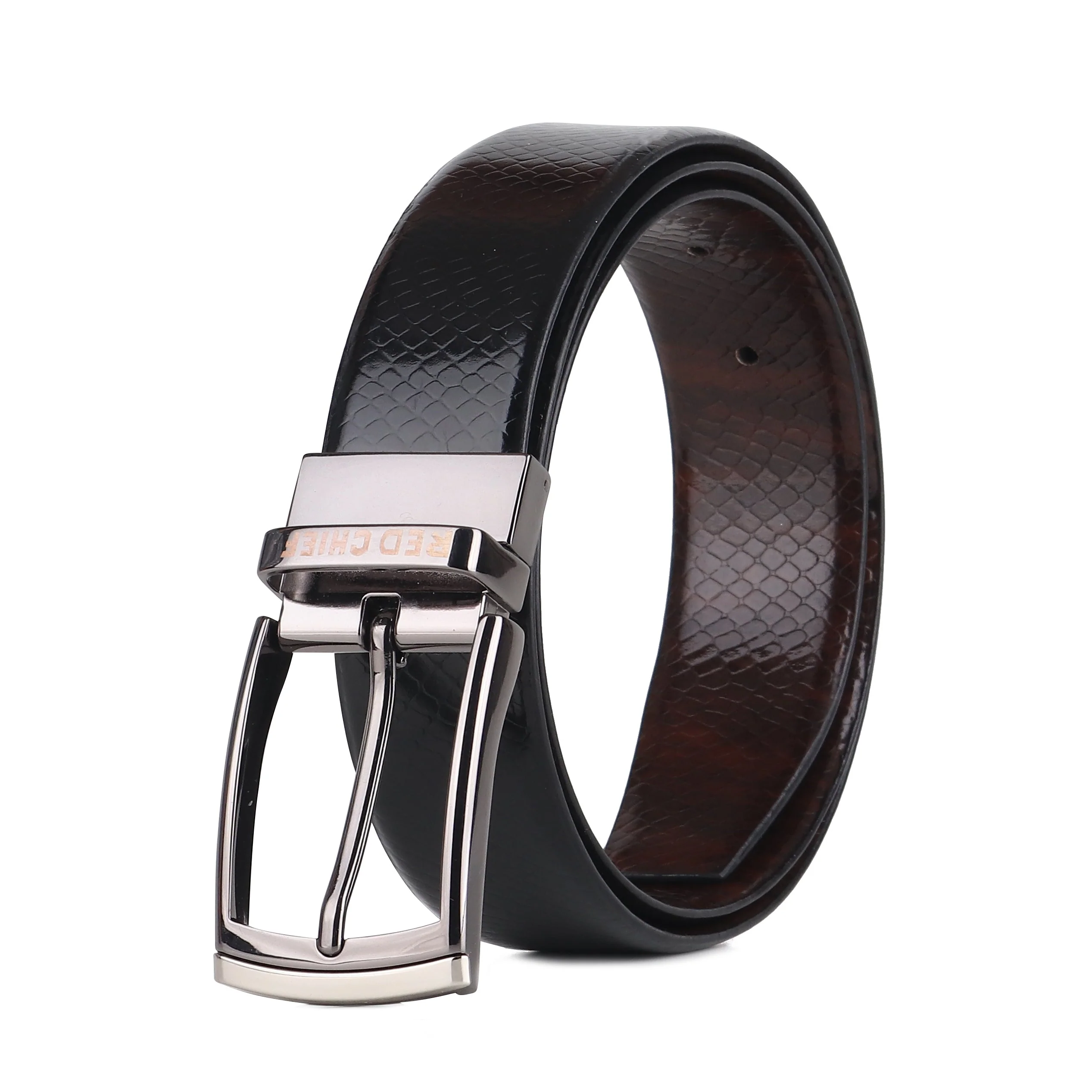 Red Chief Black/Brown Belt for Men A80410 117