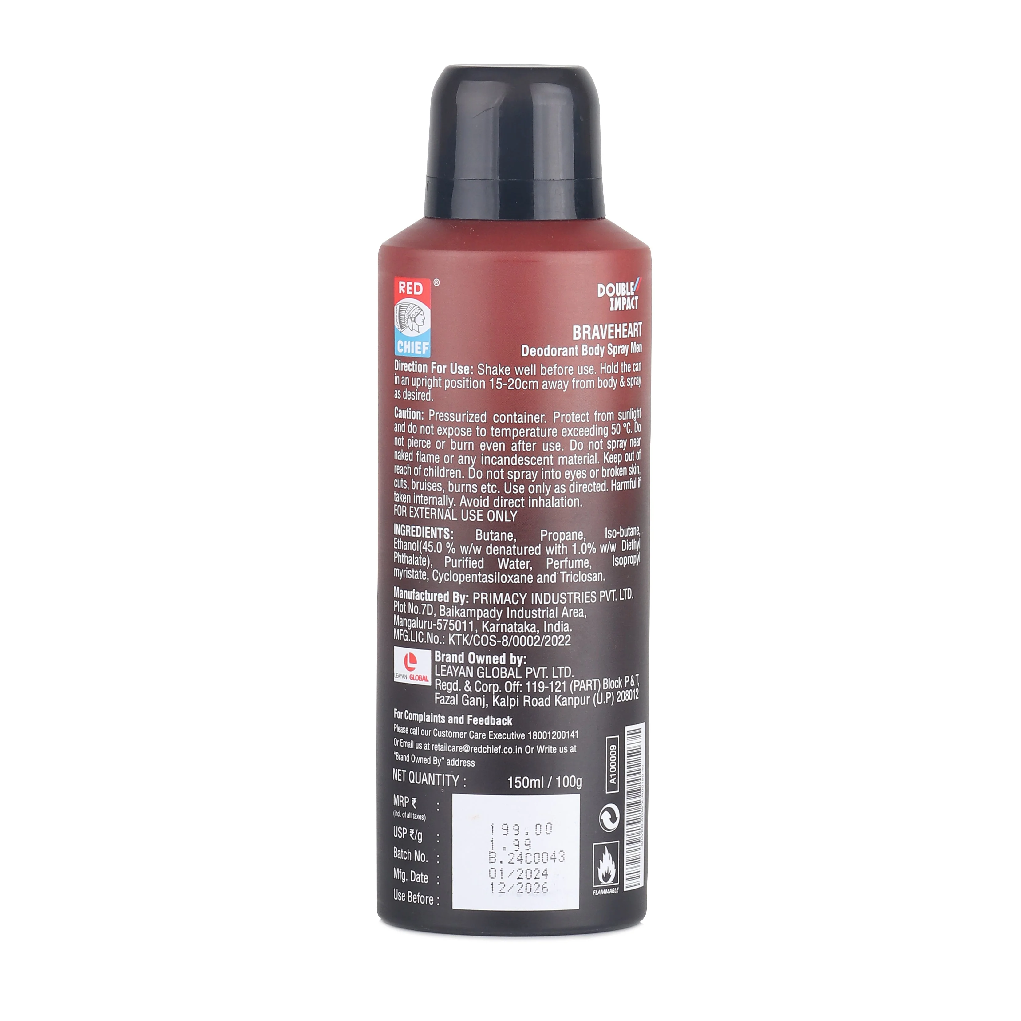 Red Chief Body Spray for Men A100009 00 - Image 3
