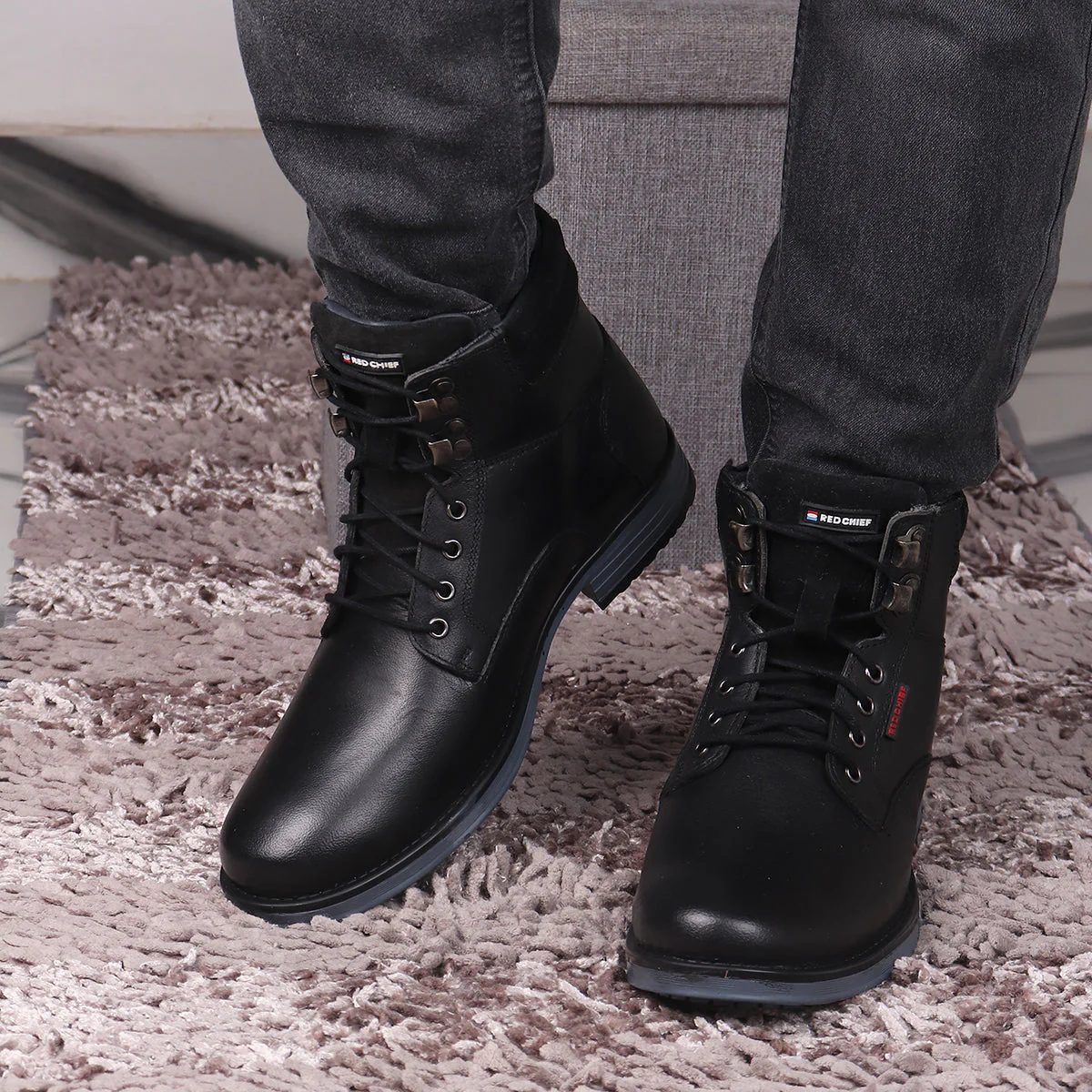 Red Chief Black Casual Boot for Men RC3770 001 - Image 9