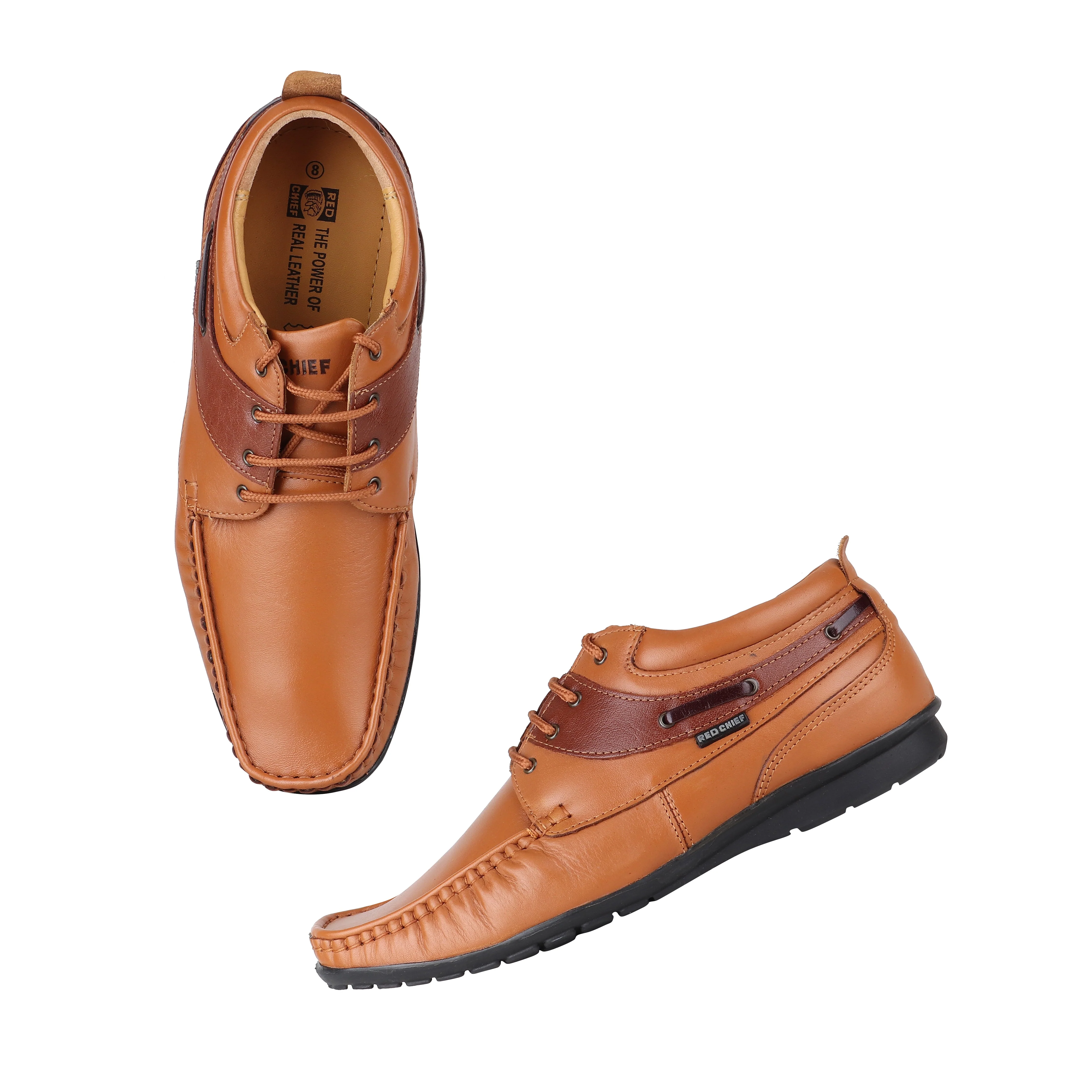 Red Chief Tan Formal Shoes for Men RC1199 879 - Image 2