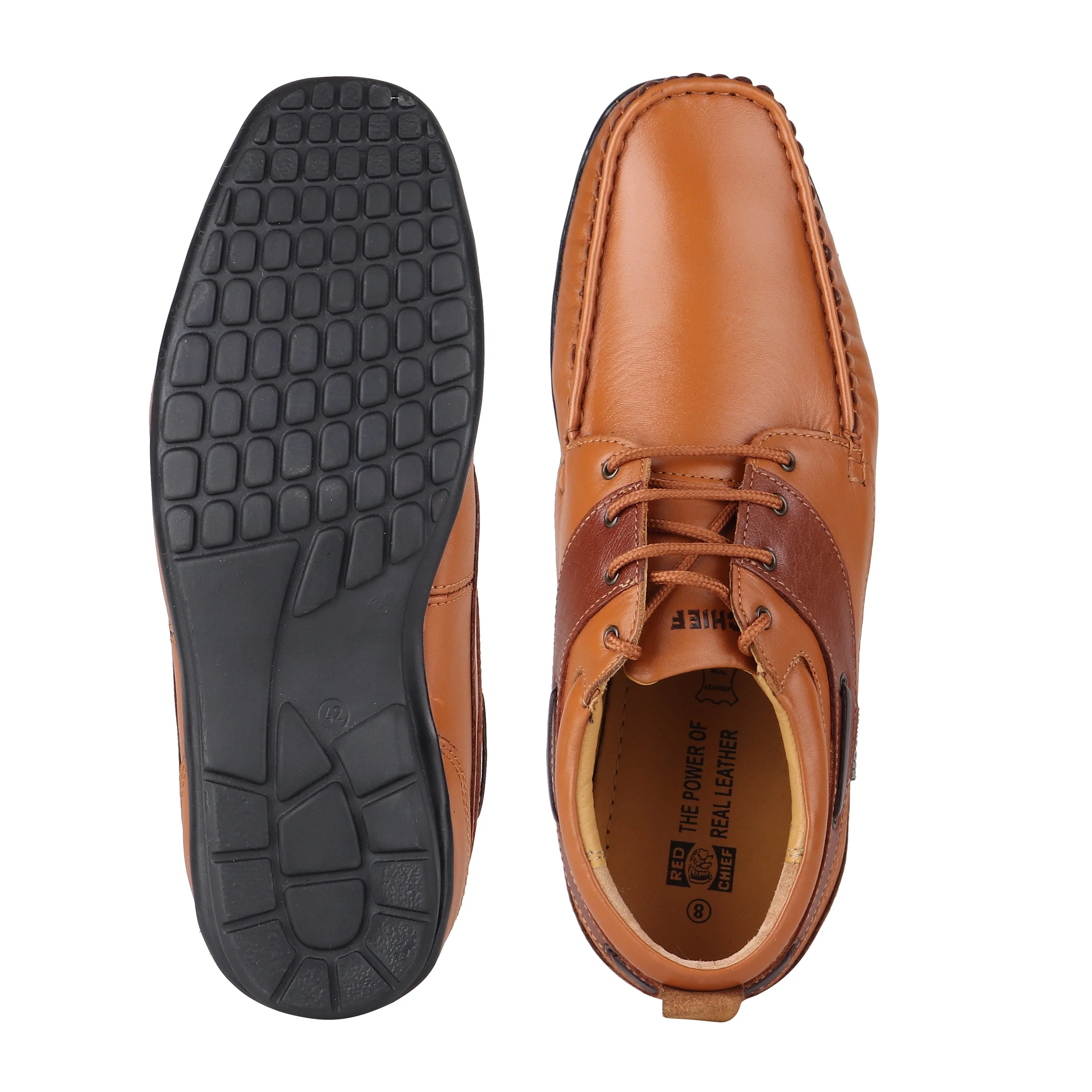 Red Chief Tan Formal Shoes for Men RC1199 879 - Image 8