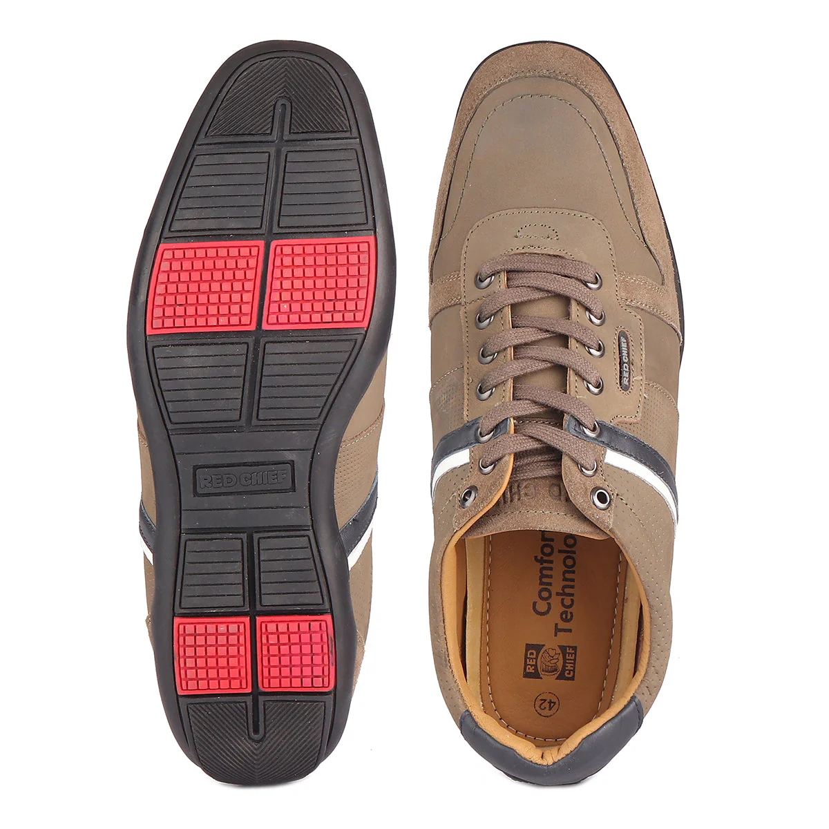Red Chief Olive Green Casual Sneaker Shoes for Men RC3755 G0045 - Image 8