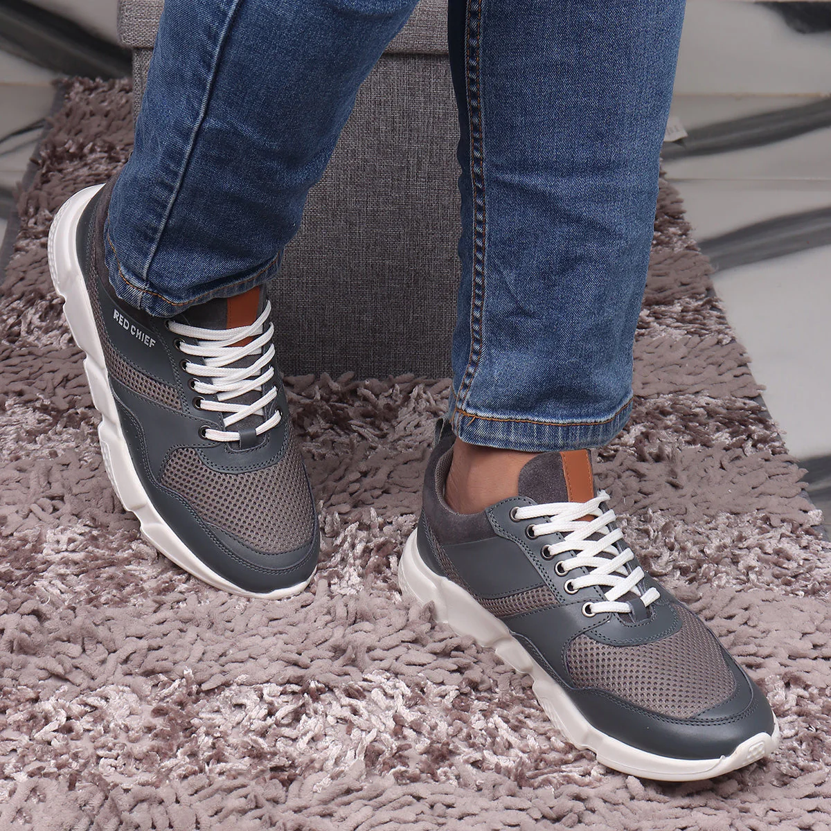 Red Chief Gray Casual Shoes for Men RC3821 005 - Image 9