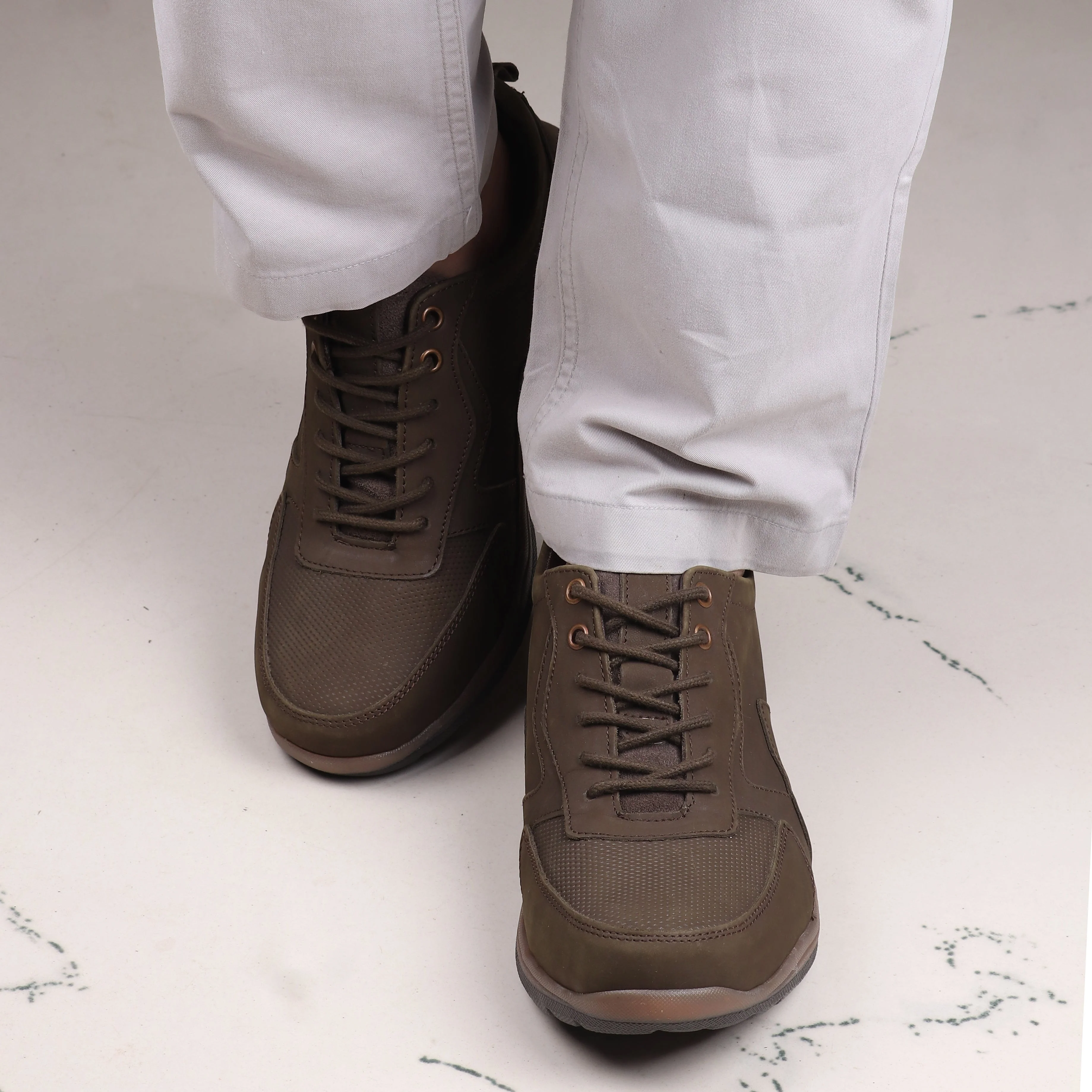 Red Chief Olive Casual Shoes for Men RC3898 124 - Image 9