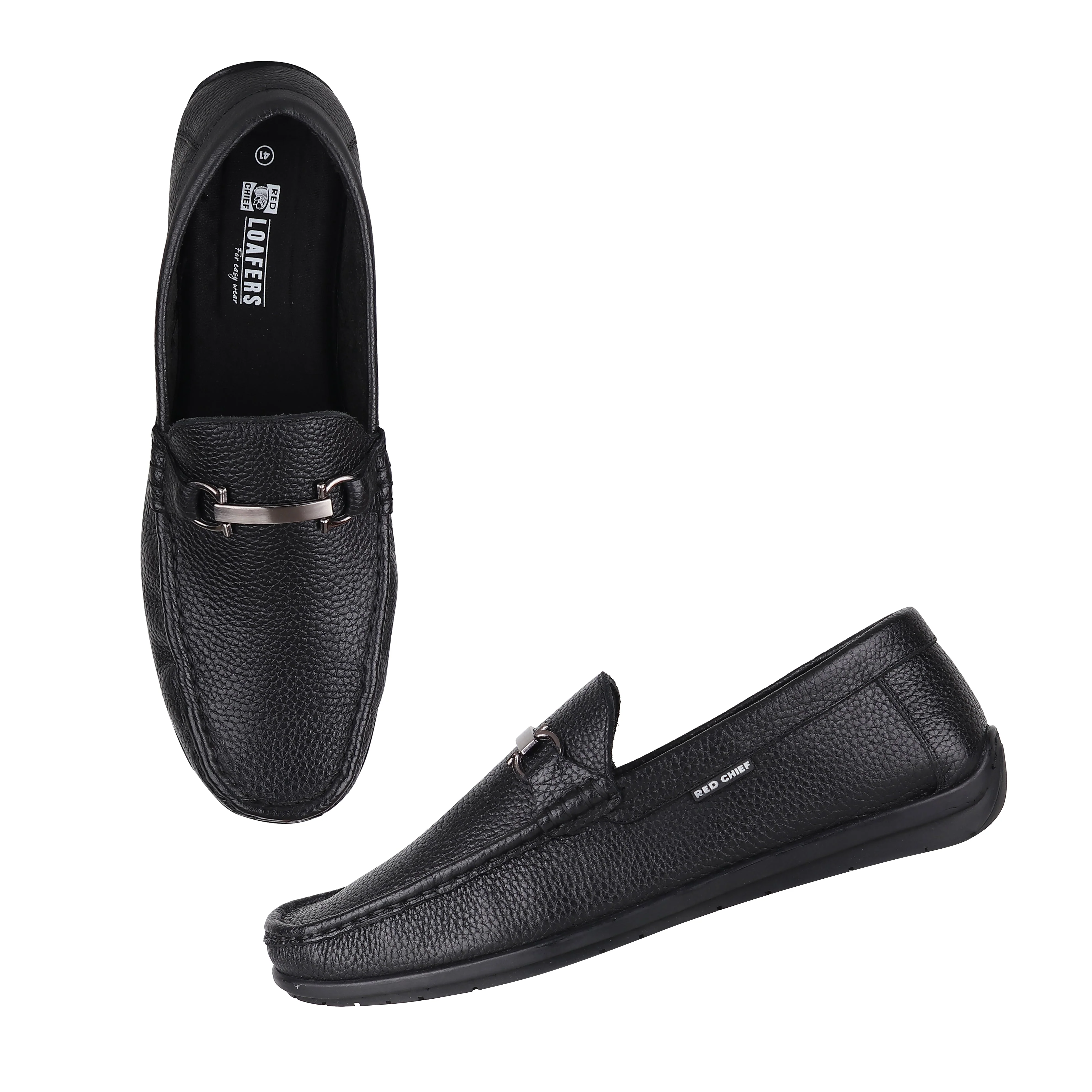 Red Chief Black Casual Loafer Shoes for Men RC3948 001 - Image 3