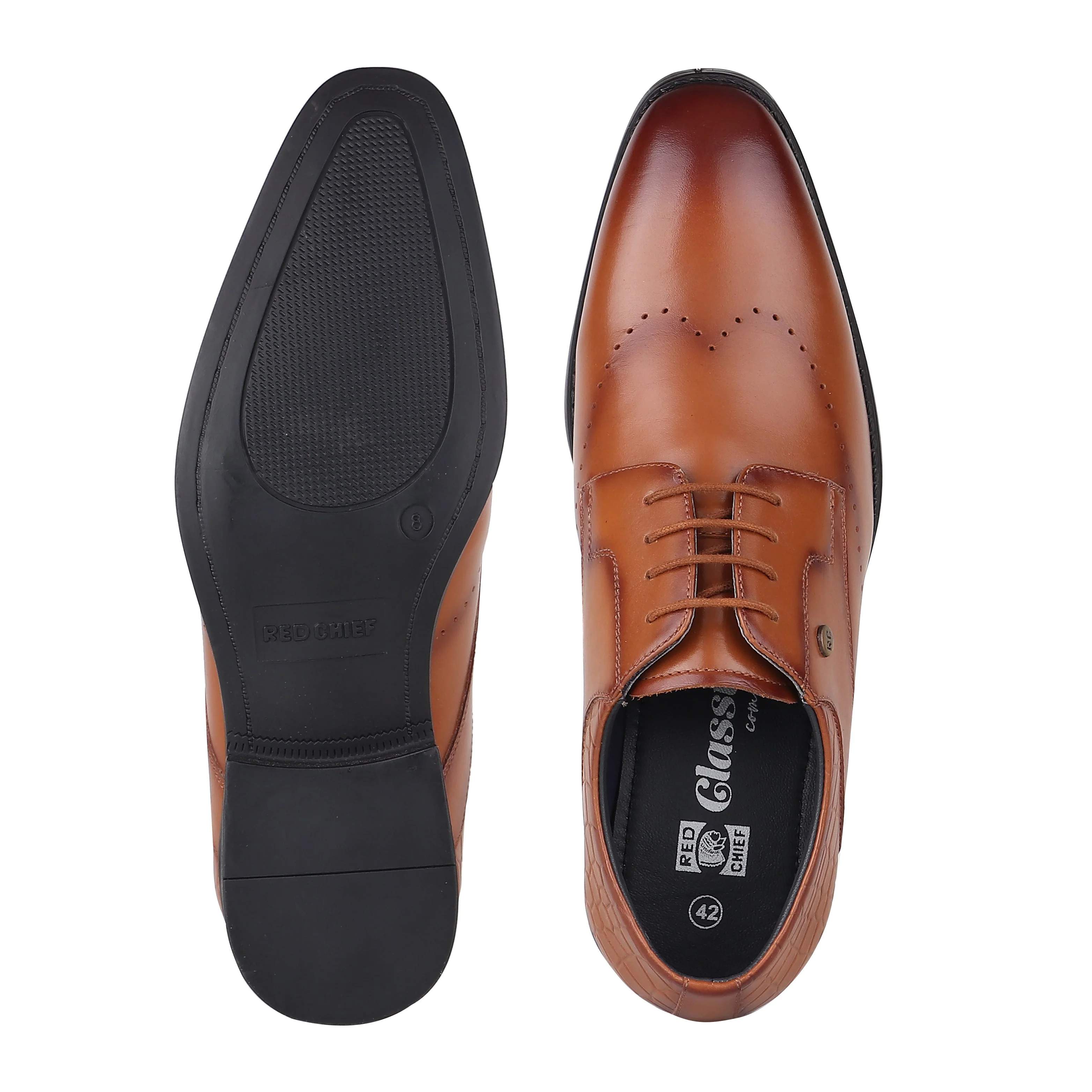 Red Chief Tan Formal Shoes for Men RC3958 006 - Image 9