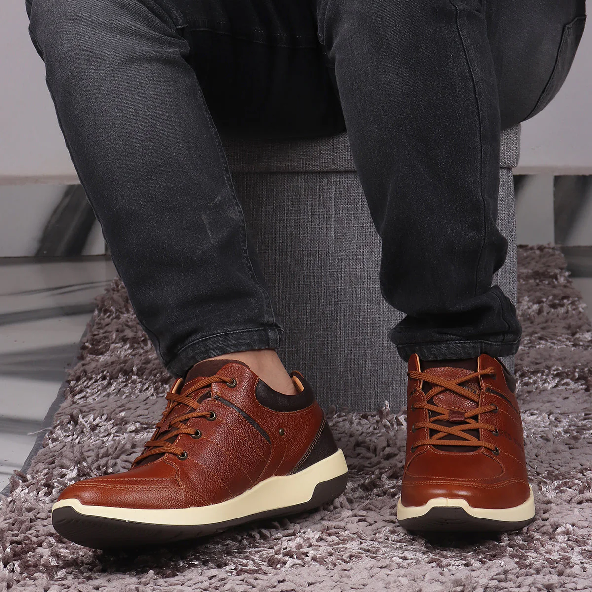 Red Chief Tan Derby Casual Shoes for Men RC1155 006 - Image 9