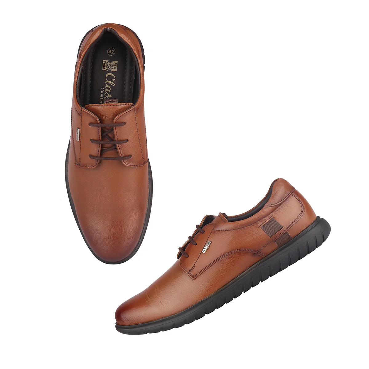 Red Chief Tan formal Derby shoes for Men RC1805 006 - Image 2