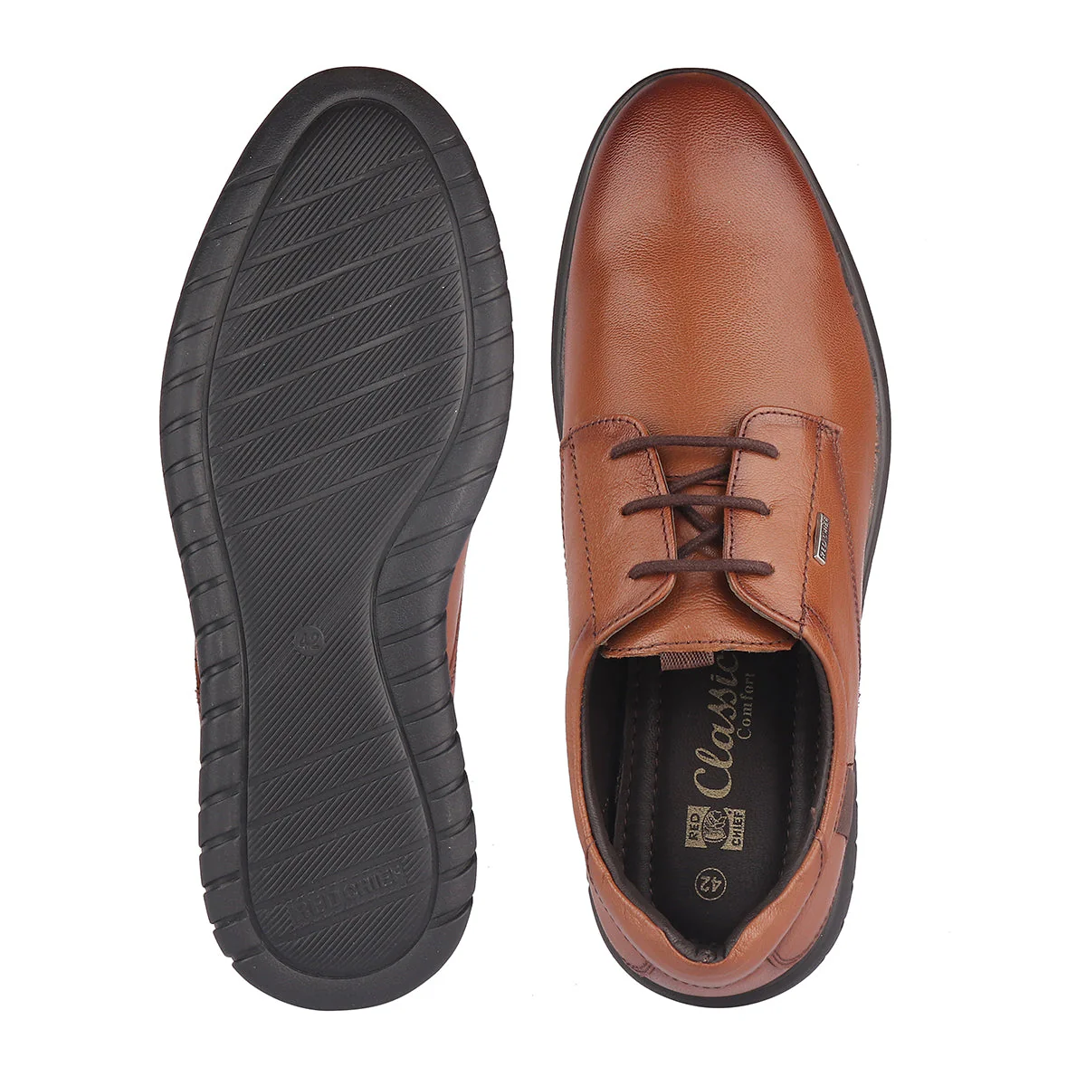 Red Chief Tan formal Derby shoes for Men RC1805 006 - Image 8