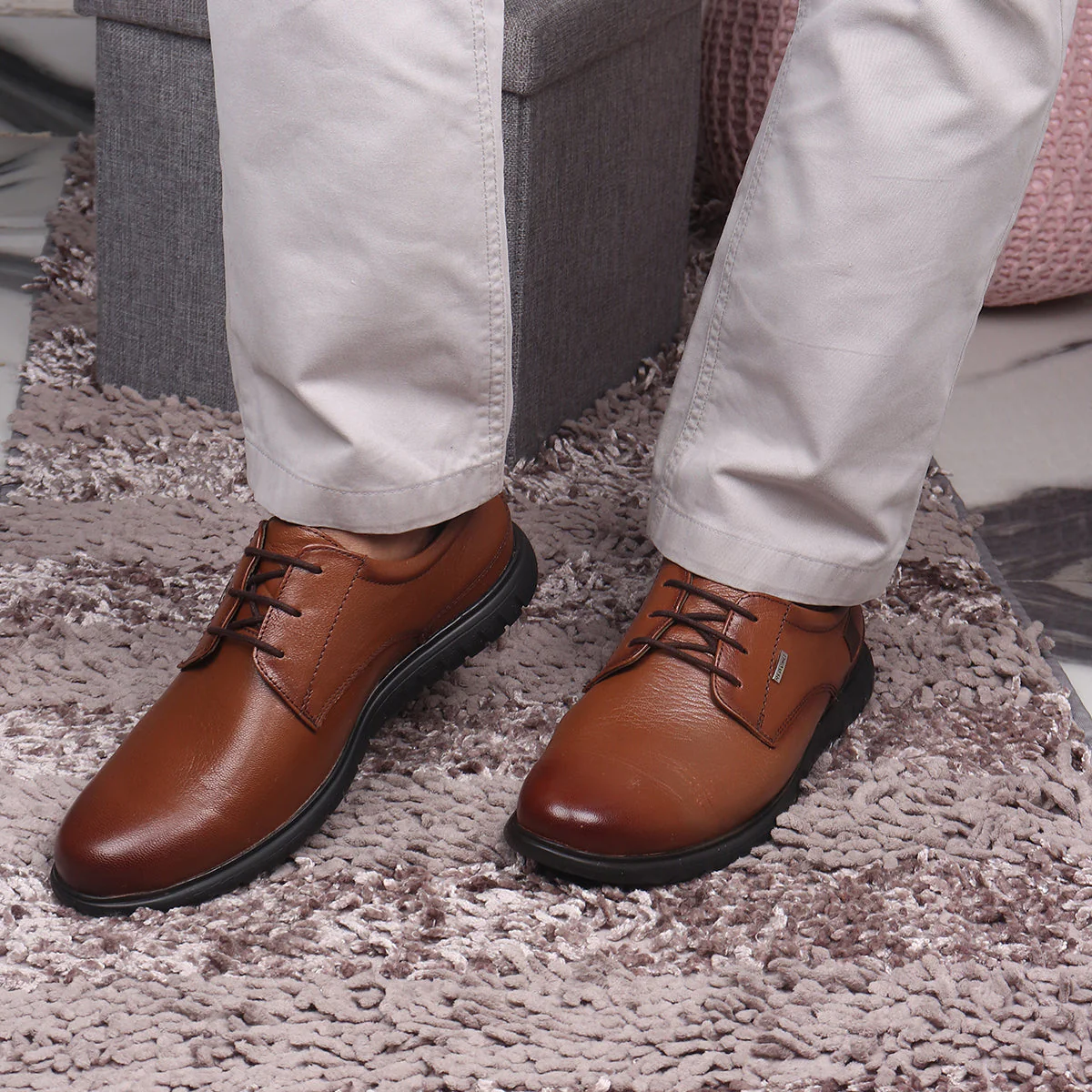 Red Chief Tan formal Derby shoes for Men RC1805 006 - Image 9