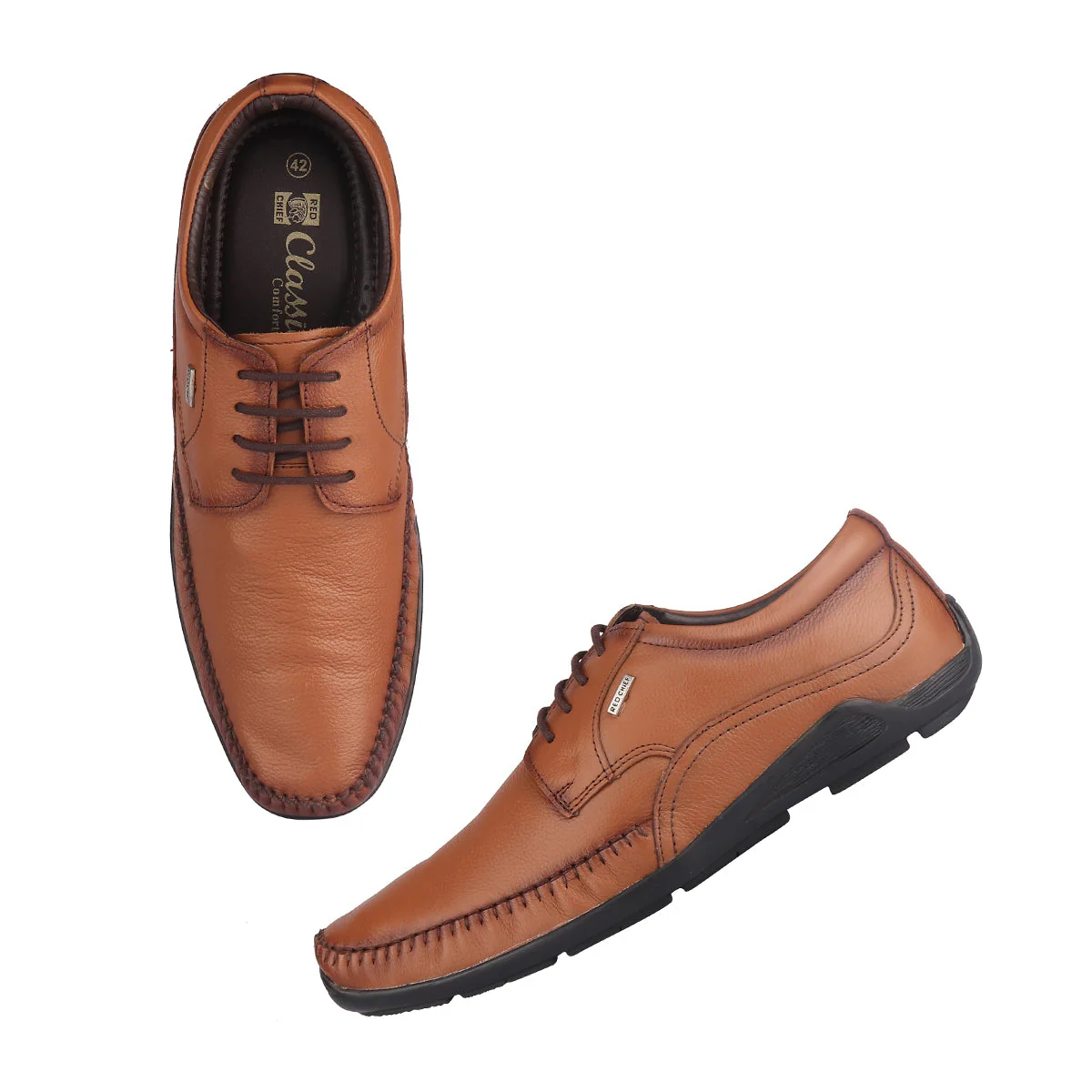 Red Chief Tan formal Derby shoes for Men RC1811 006 - Image 2