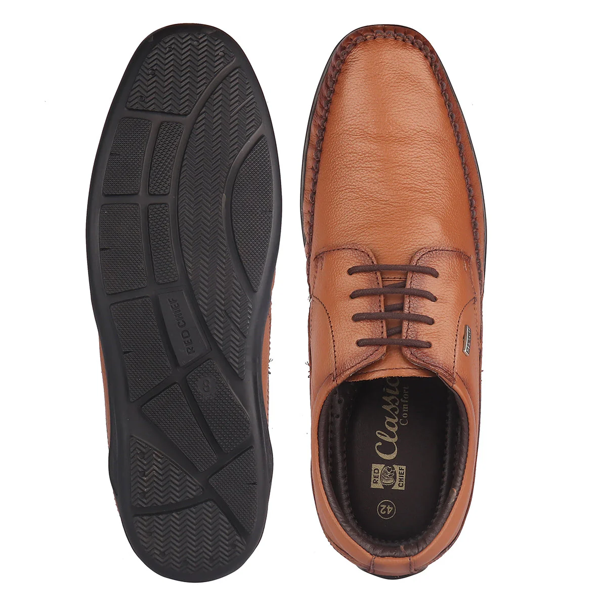 Red Chief Tan formal Derby shoes for Men RC1811 006 - Image 8