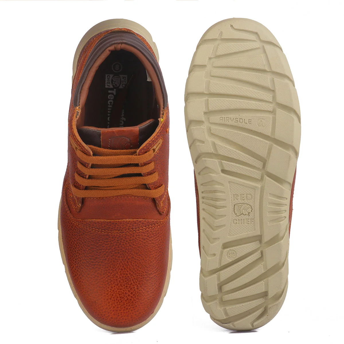 Red Chief Tan Derby Casual Shoes for Men RC30013 006 - Image 8