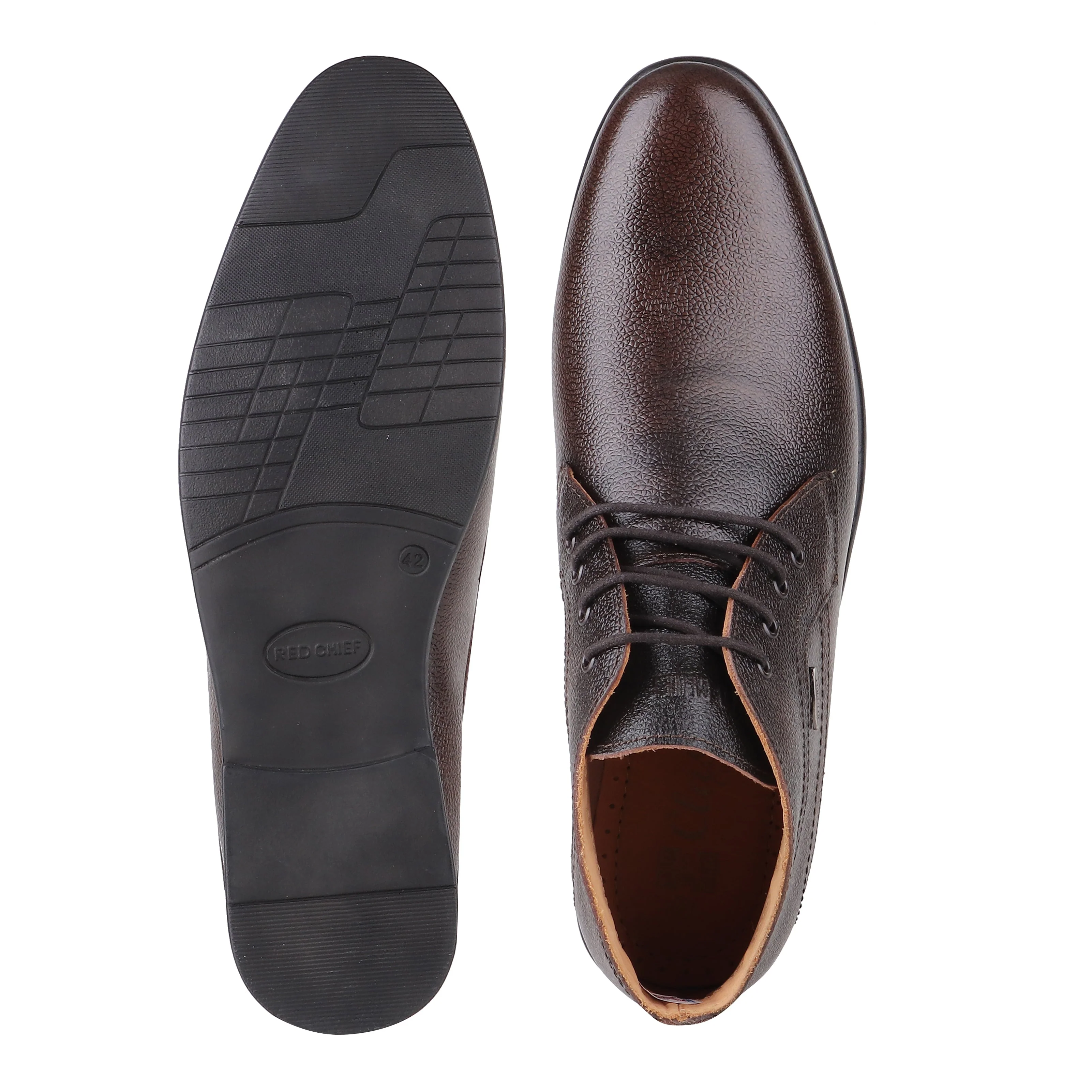 Red Chief Brown formal Derby shoes for Men RCA2381 003 - Image 8