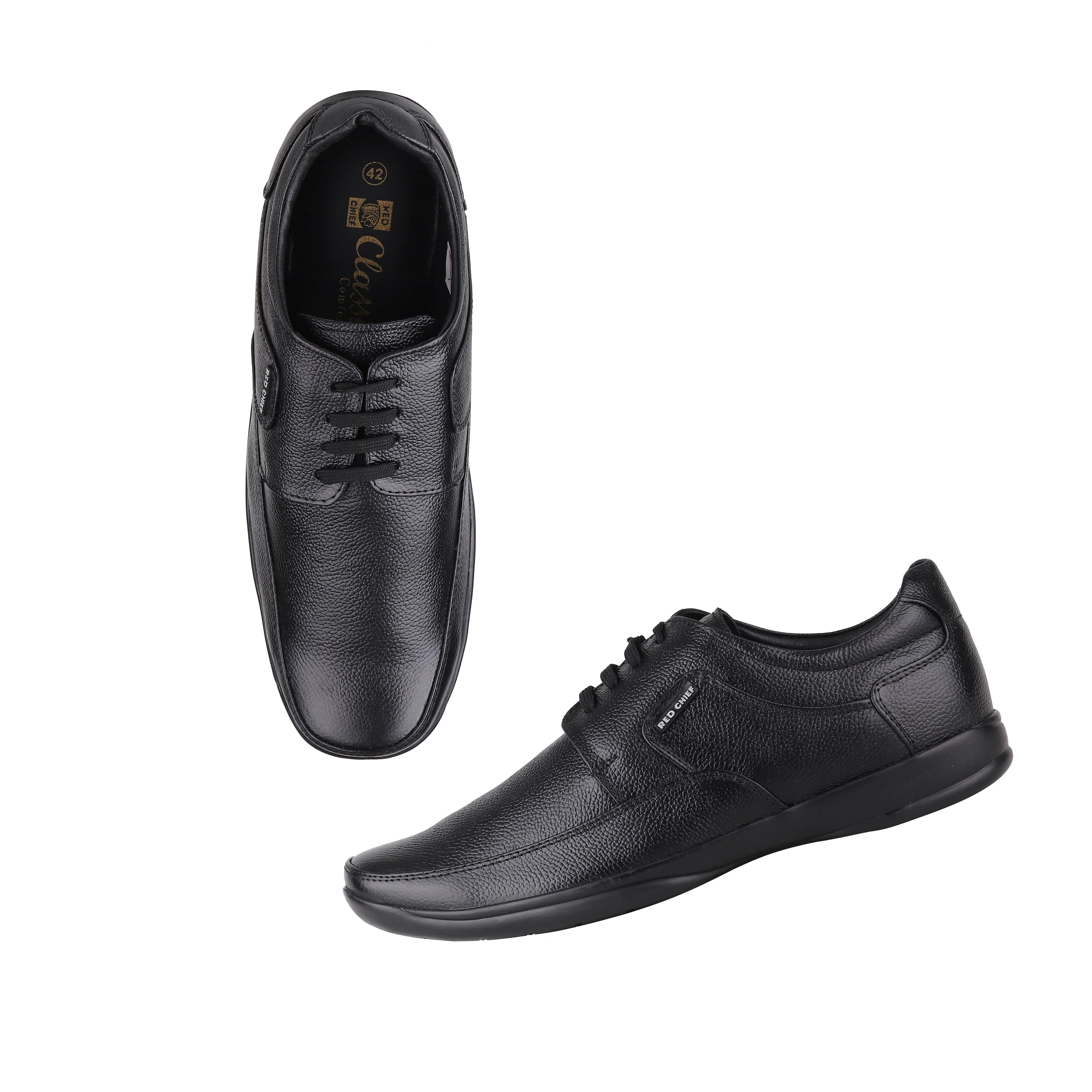 Red Chief Black Formal Shoes for Men RC1090 001 - Image 3