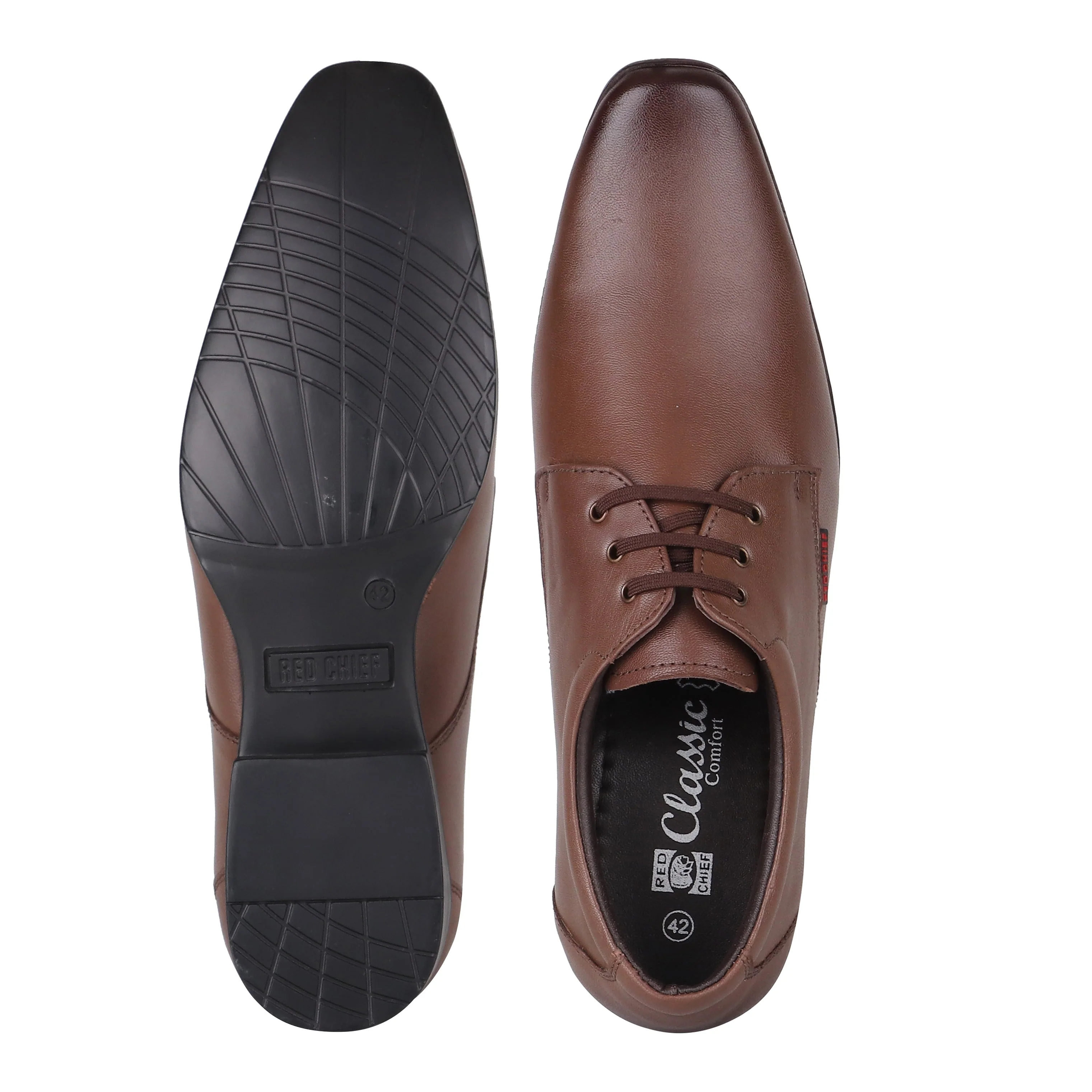 Red Chief Tan Formal Shoes for Men RC3438 006 - Image 8
