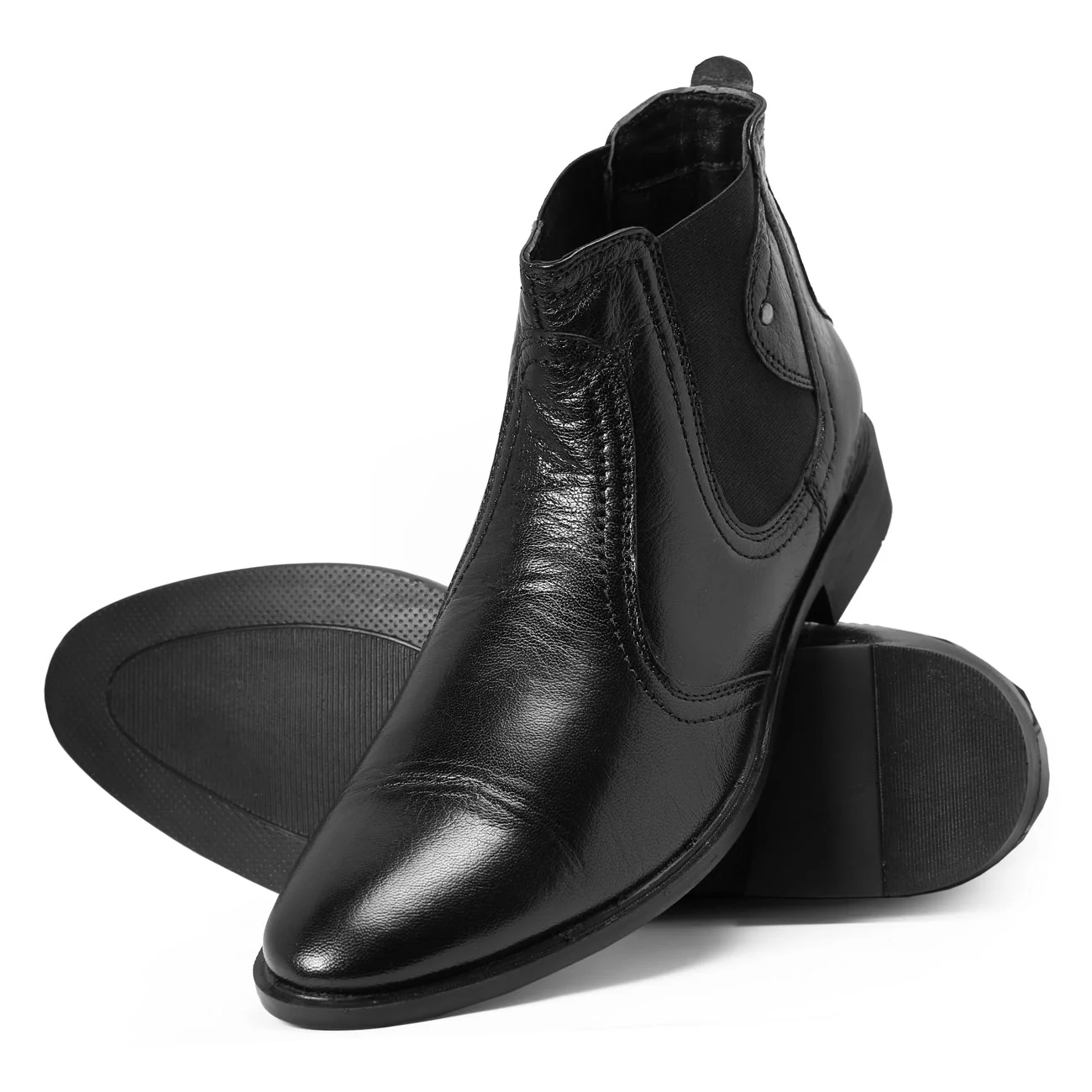 Red Chief Black Formal Chelsea Boot Shoes for Men RC3498 001 - Image 4
