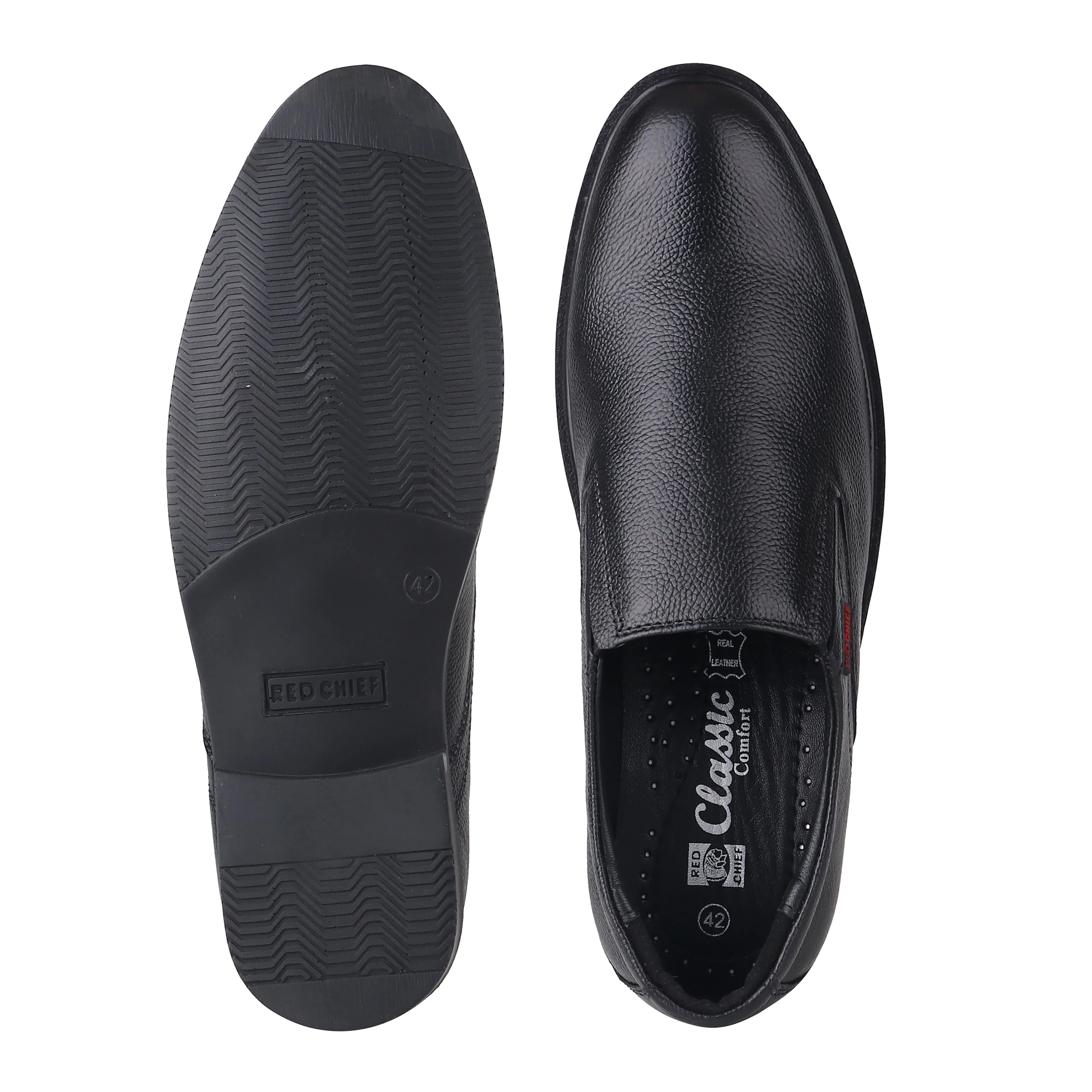 Red Chief Black Formal Shoes for Men RC3502 001 - Image 8