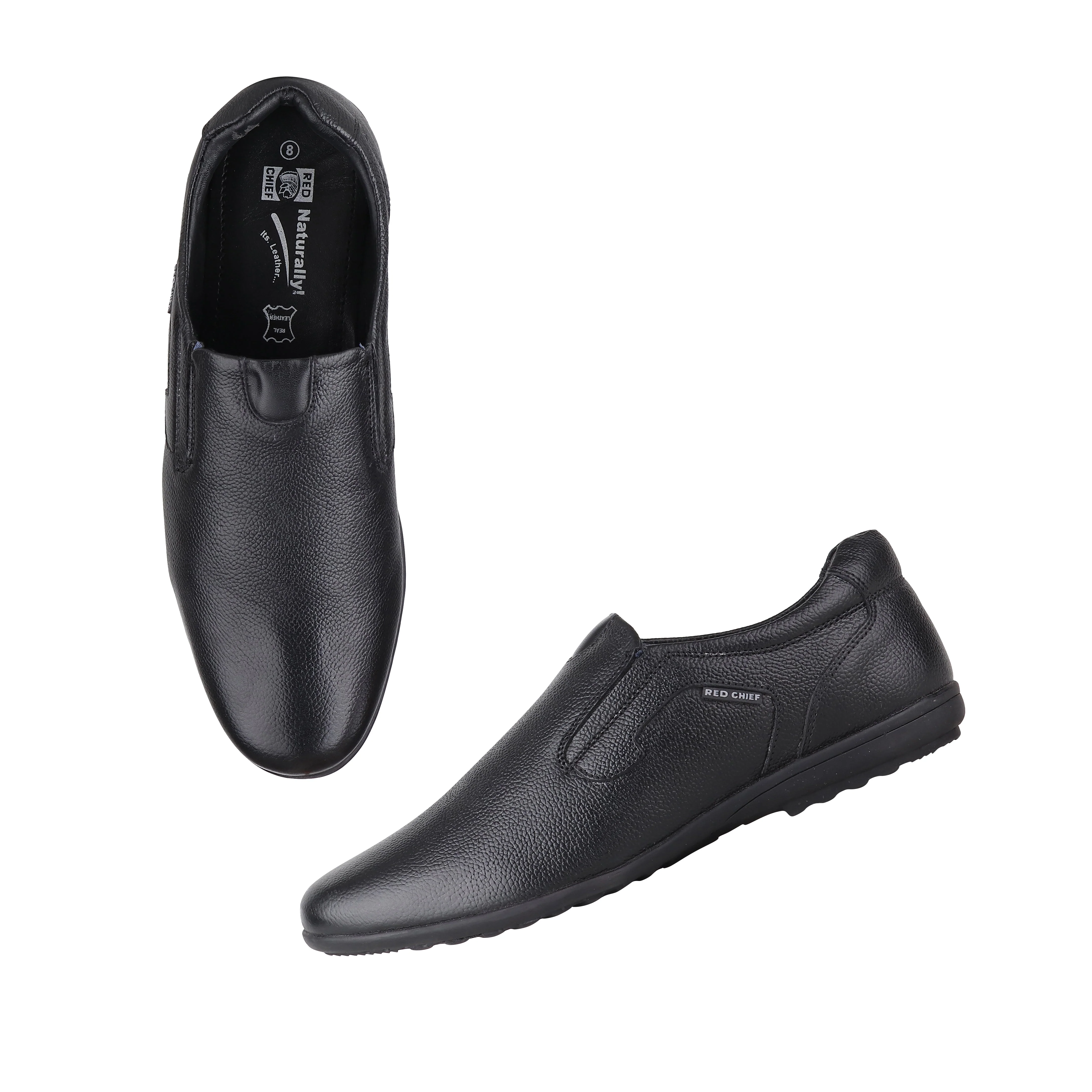 Red Chief Black Formal Shoes for Men RC3512 001 - Image 2