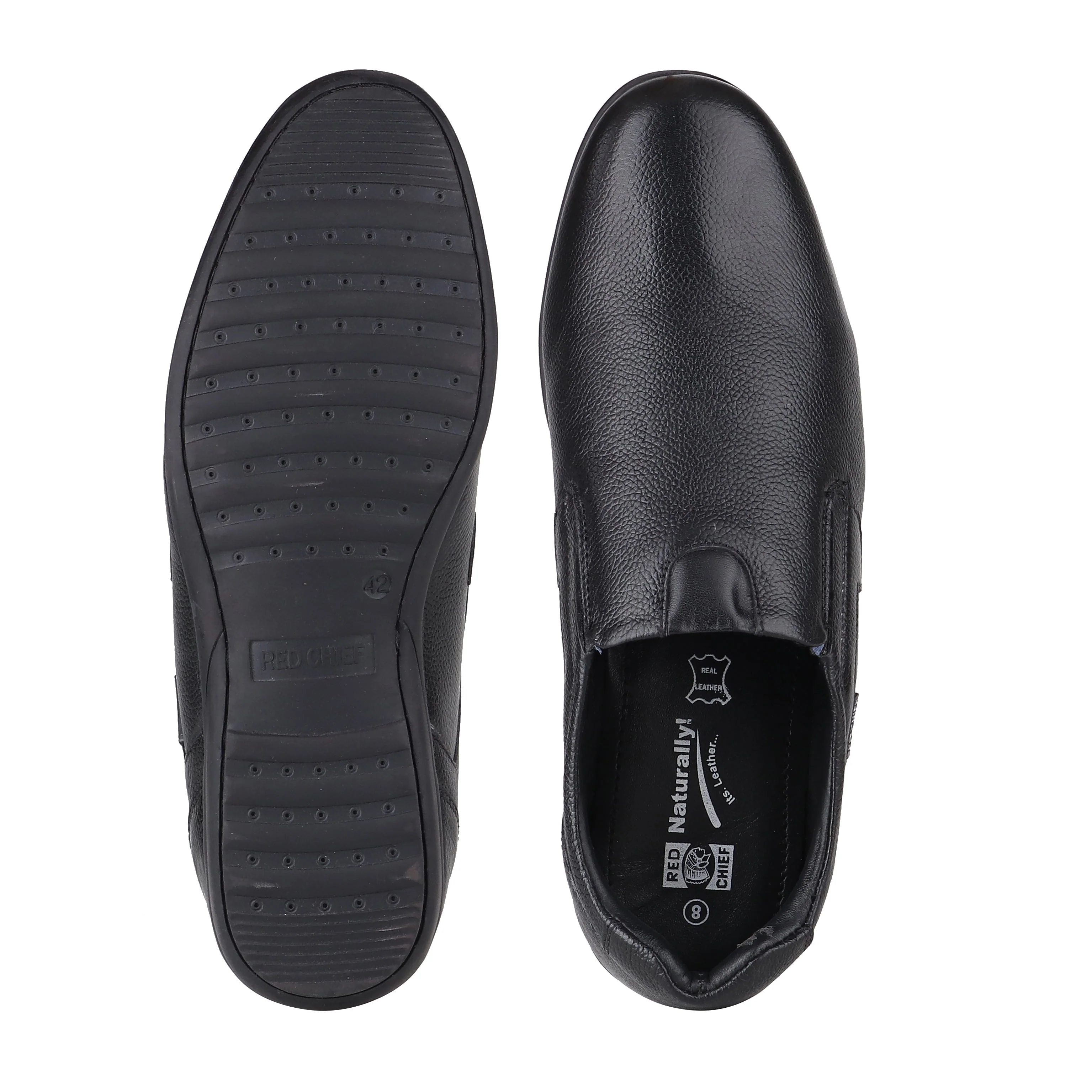 Red Chief Black Formal Shoes for Men RC3512 001 - Image 8
