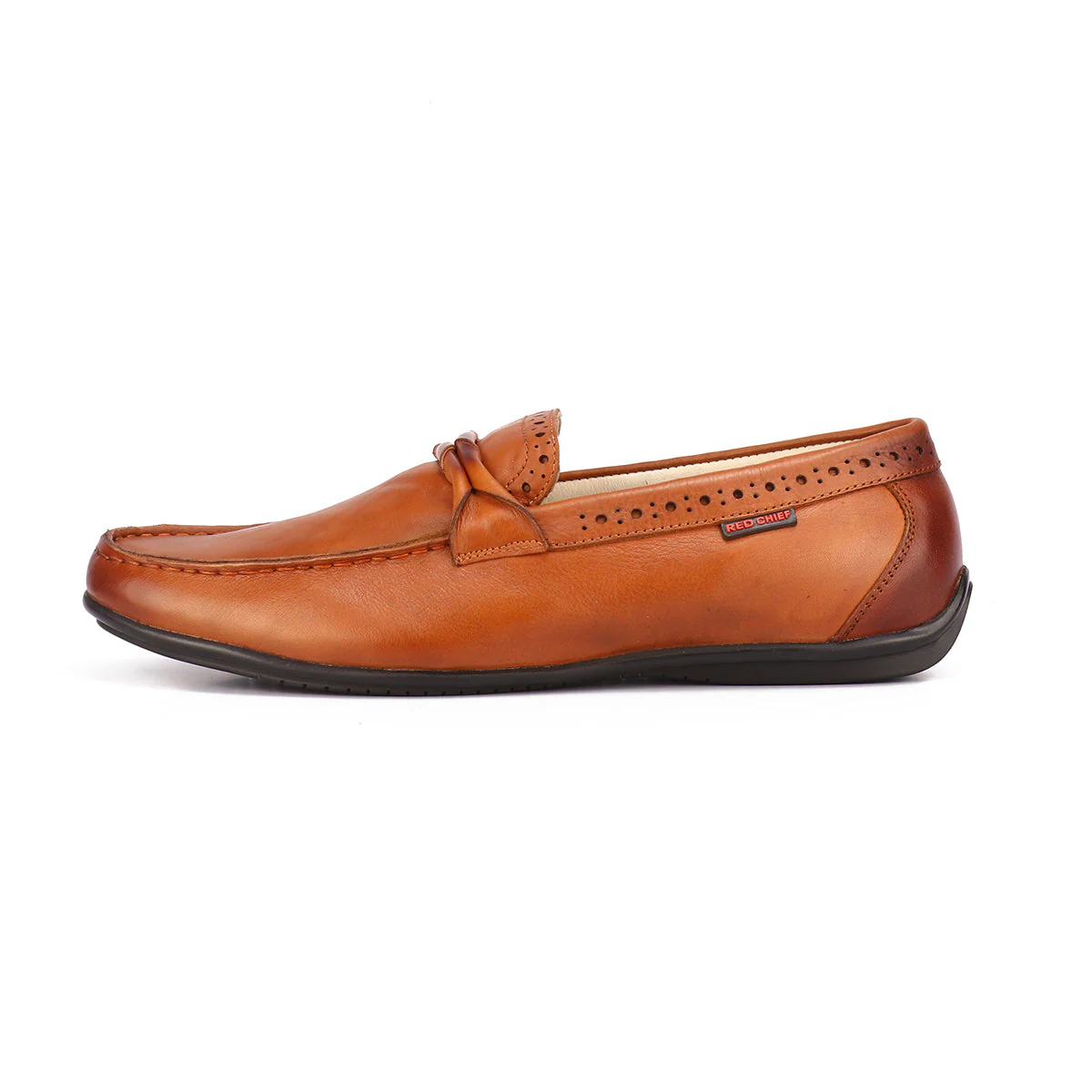 Red Chief Tan Formal Loafer Shoes for Men RC3616 006 - Image 4