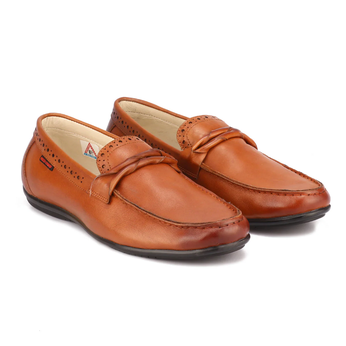 Red Chief Tan Formal Loafer Shoes for Men RC3616 006 - Image 5