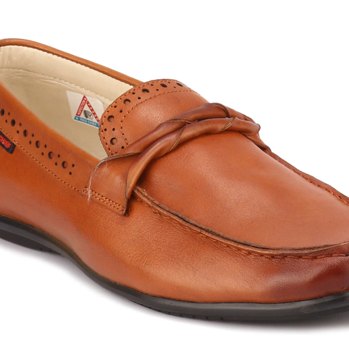 Red Chief Tan Formal Loafer Shoes for Men RC3616 006 - Image 7