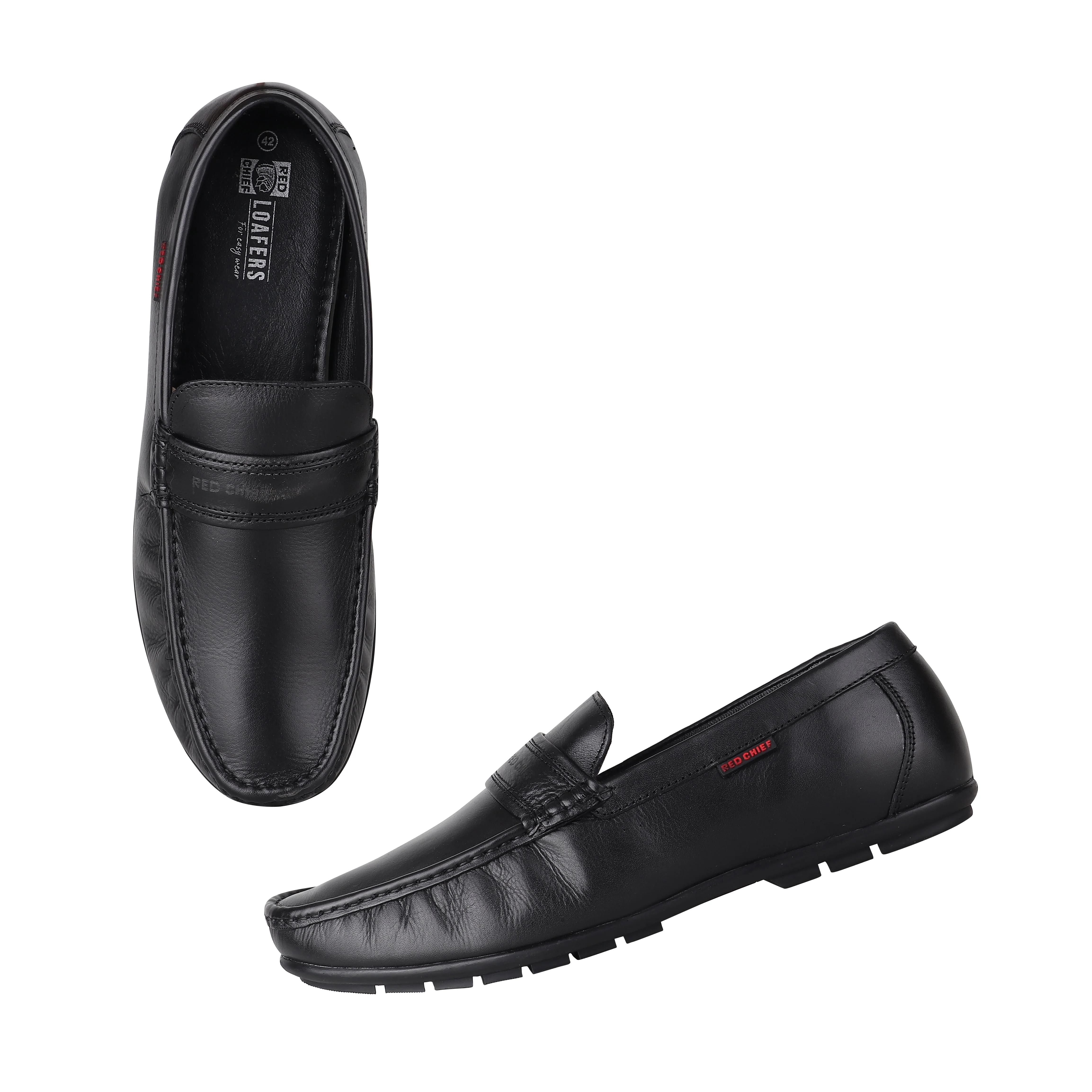 Red Chief Black Formal Loafer Shoes for Men RC3746 001 - Image 3