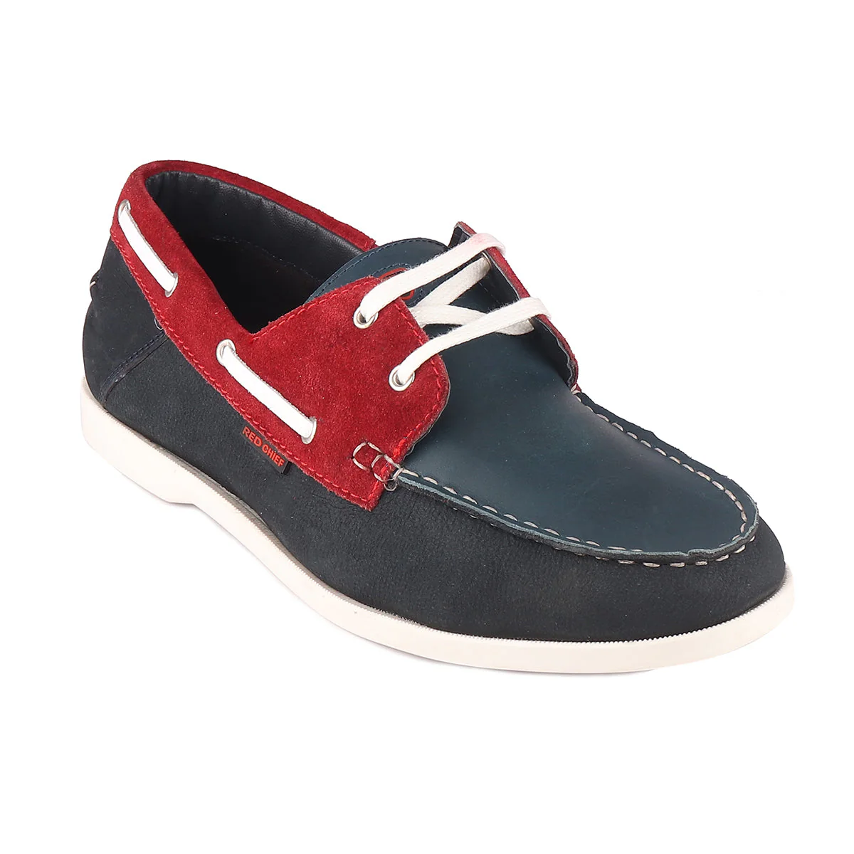 Red Chief Blue & Red Casual Boat Shoes for Men RC3800 181 - Image 6