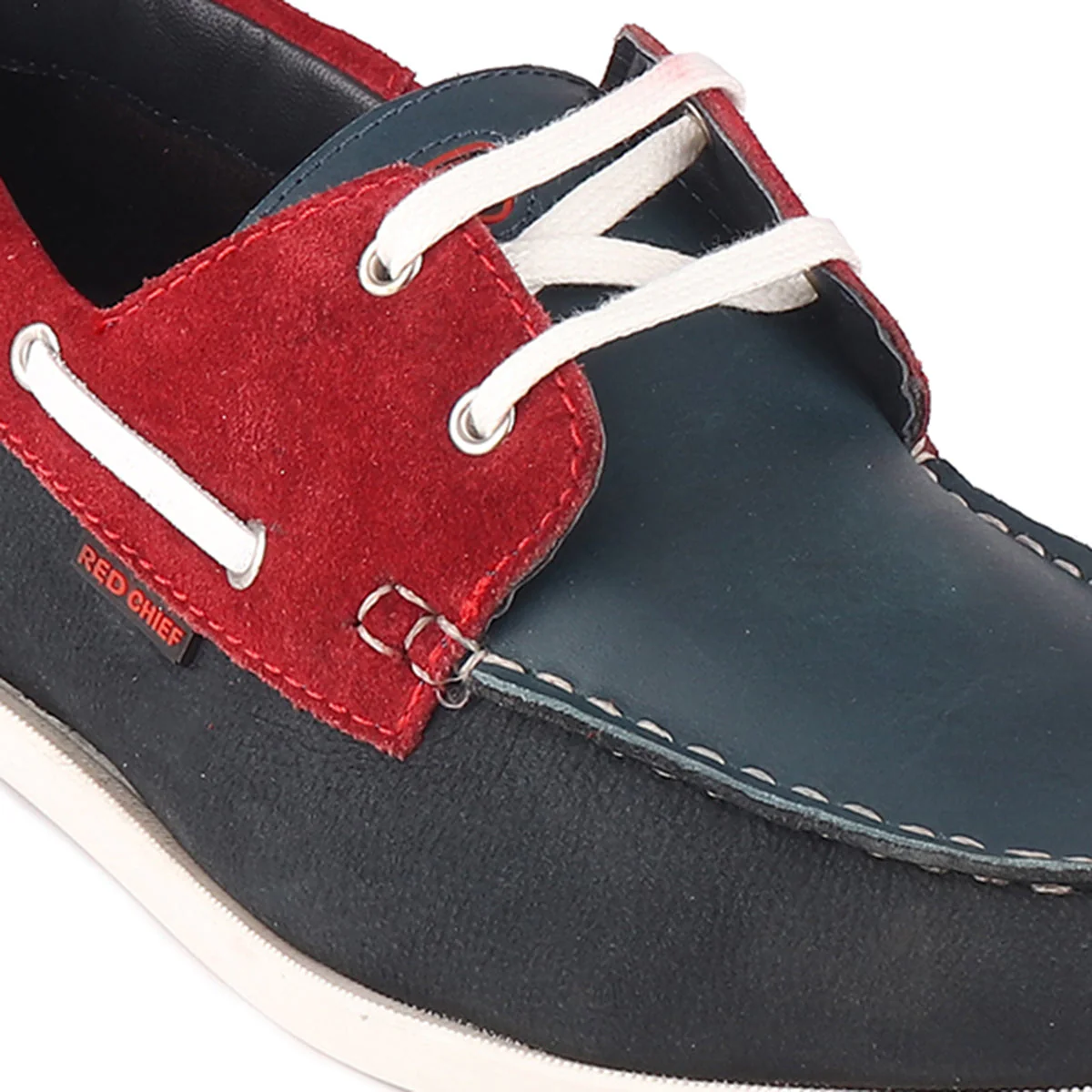 Red Chief Blue & Red Casual Boat Shoes for Men RC3800 181 - Image 7