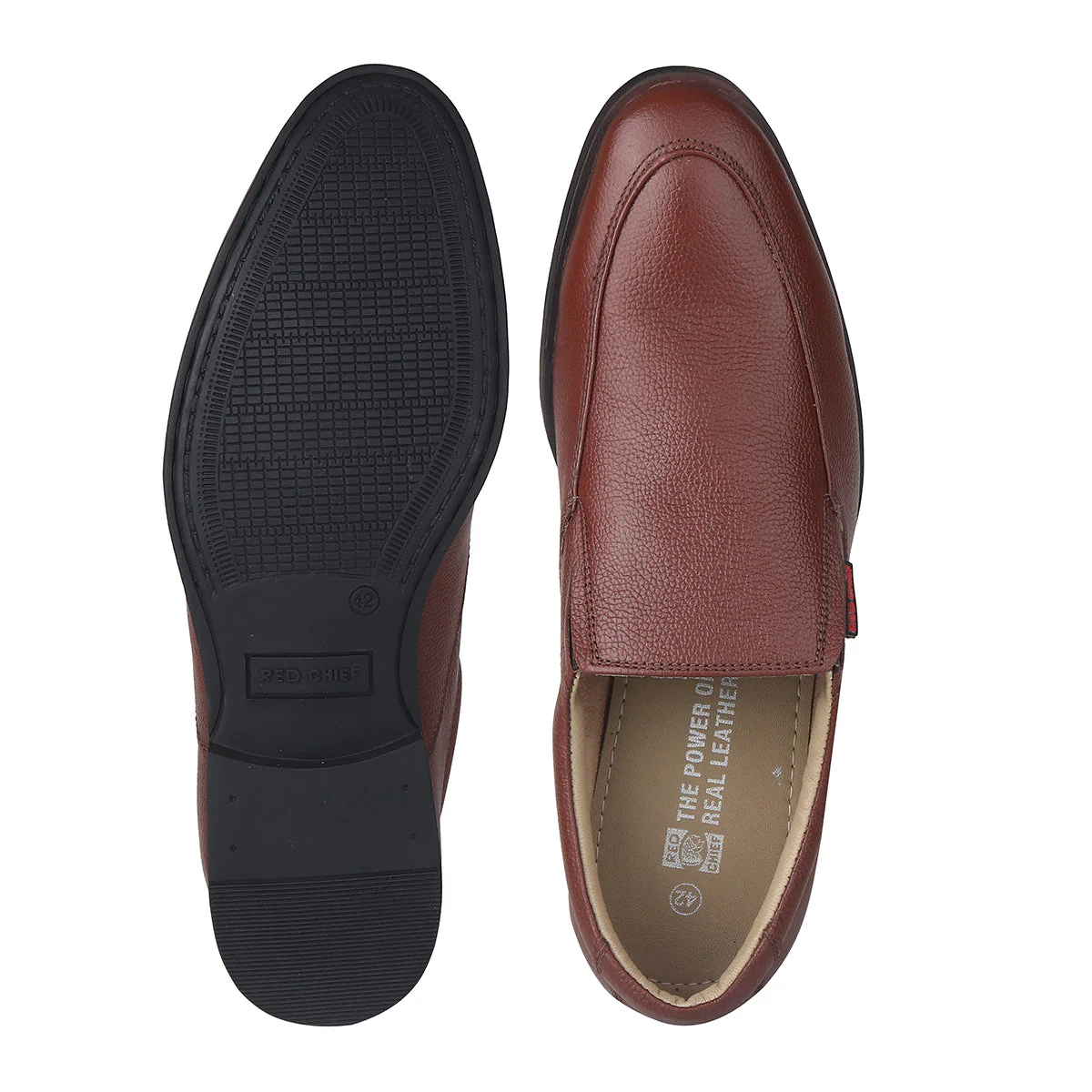 Red Chief Tan Formal Shoes for Men RC3870 006 - Image 8