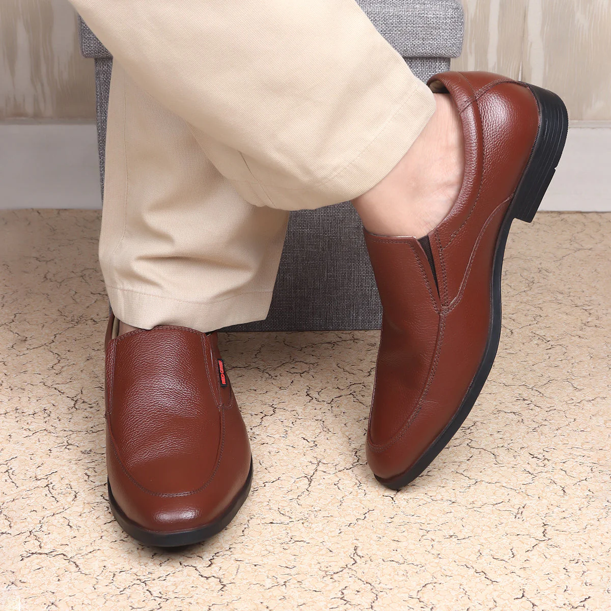 Red Chief Tan Formal Shoes for Men RC3870 006 - Image 9