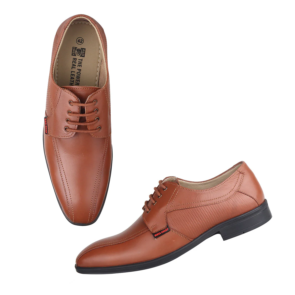 Red Chief Tan Formal Shoes for Men RC3878 006 - Image 2