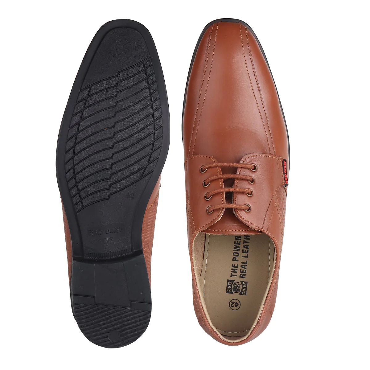 Red Chief Tan Formal Shoes for Men RC3878 006 - Image 8