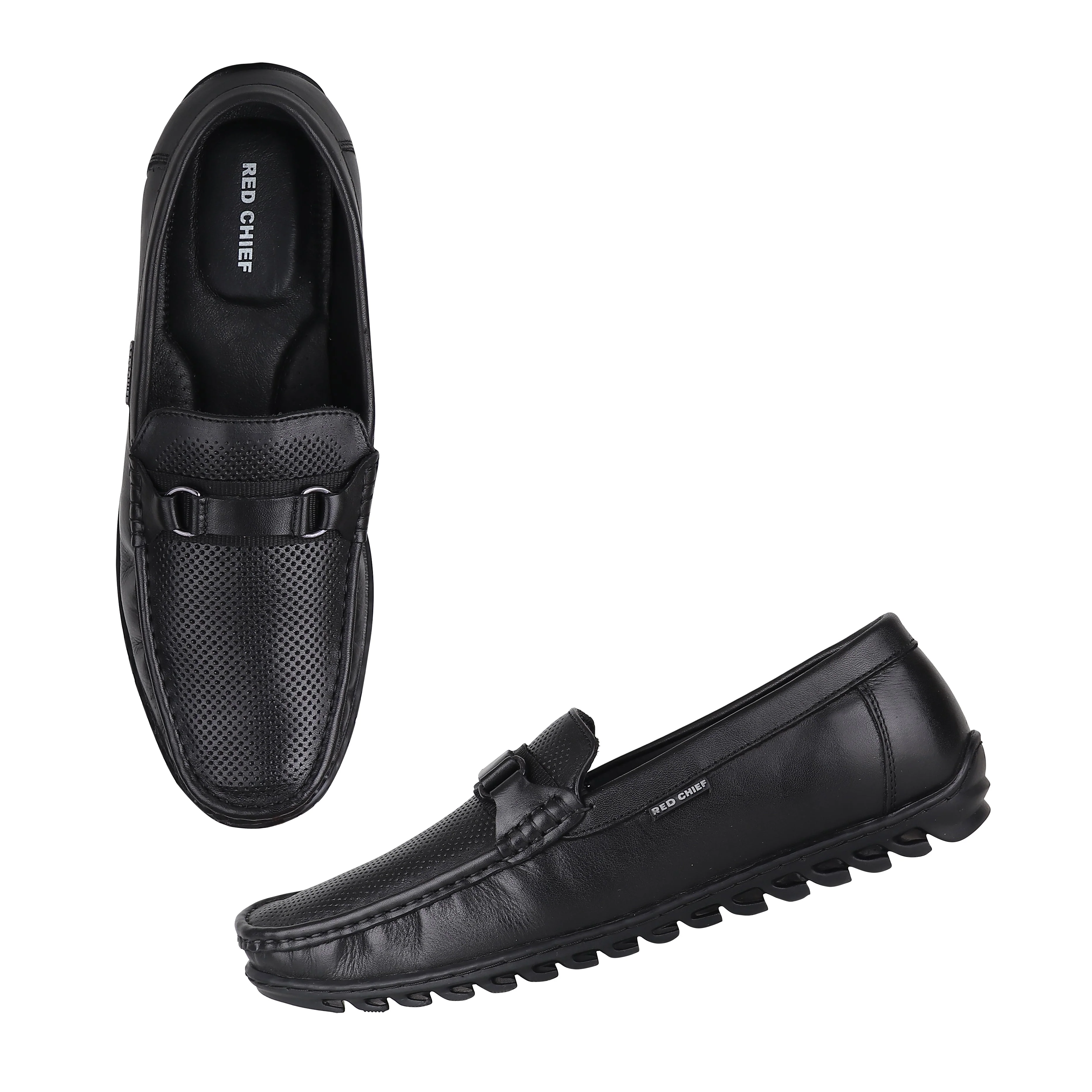 Red Chief Black Formal Loafer Shoes for Men RC3930 001 - Image 3