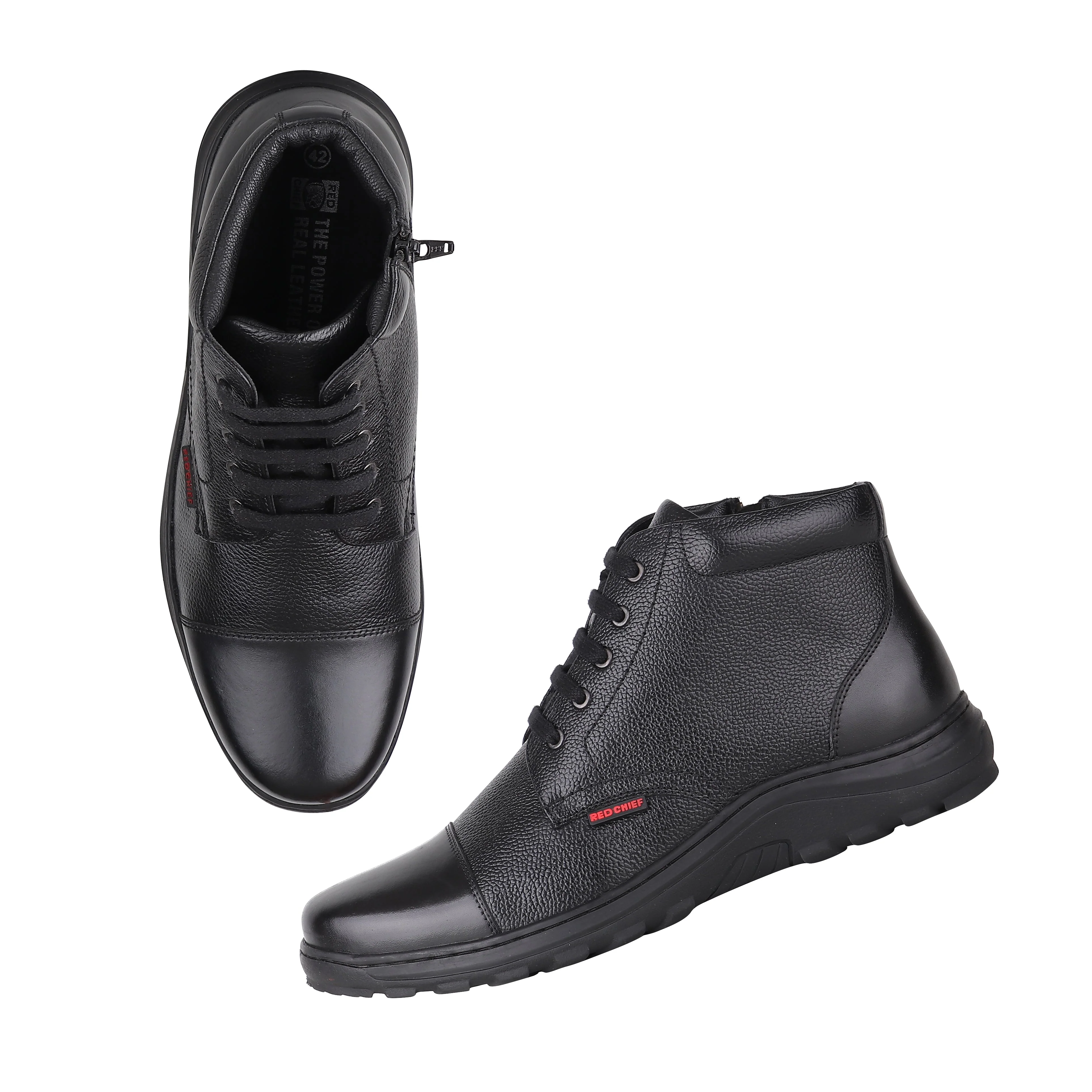 Red Chief Black Formal Boot Shoes for Men RC3933 001 - Image 5
