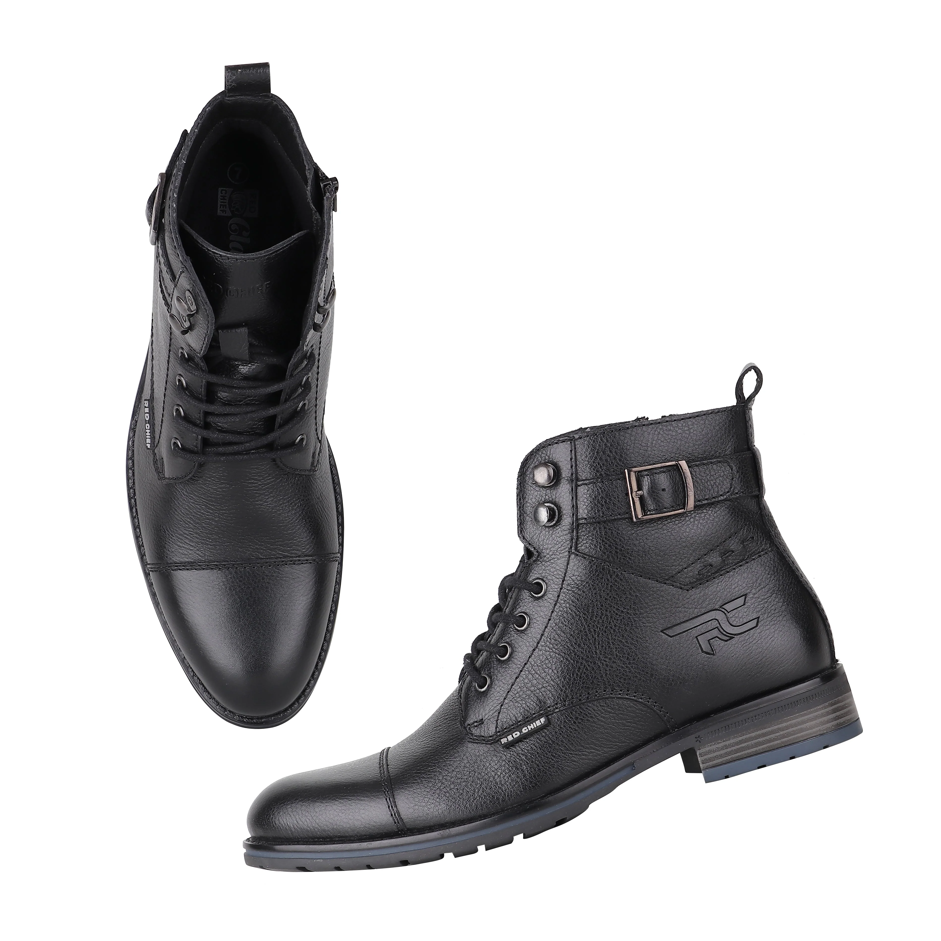 Red Chief Black Formal Boot Shoes for Men RC3943 001 - Image 7