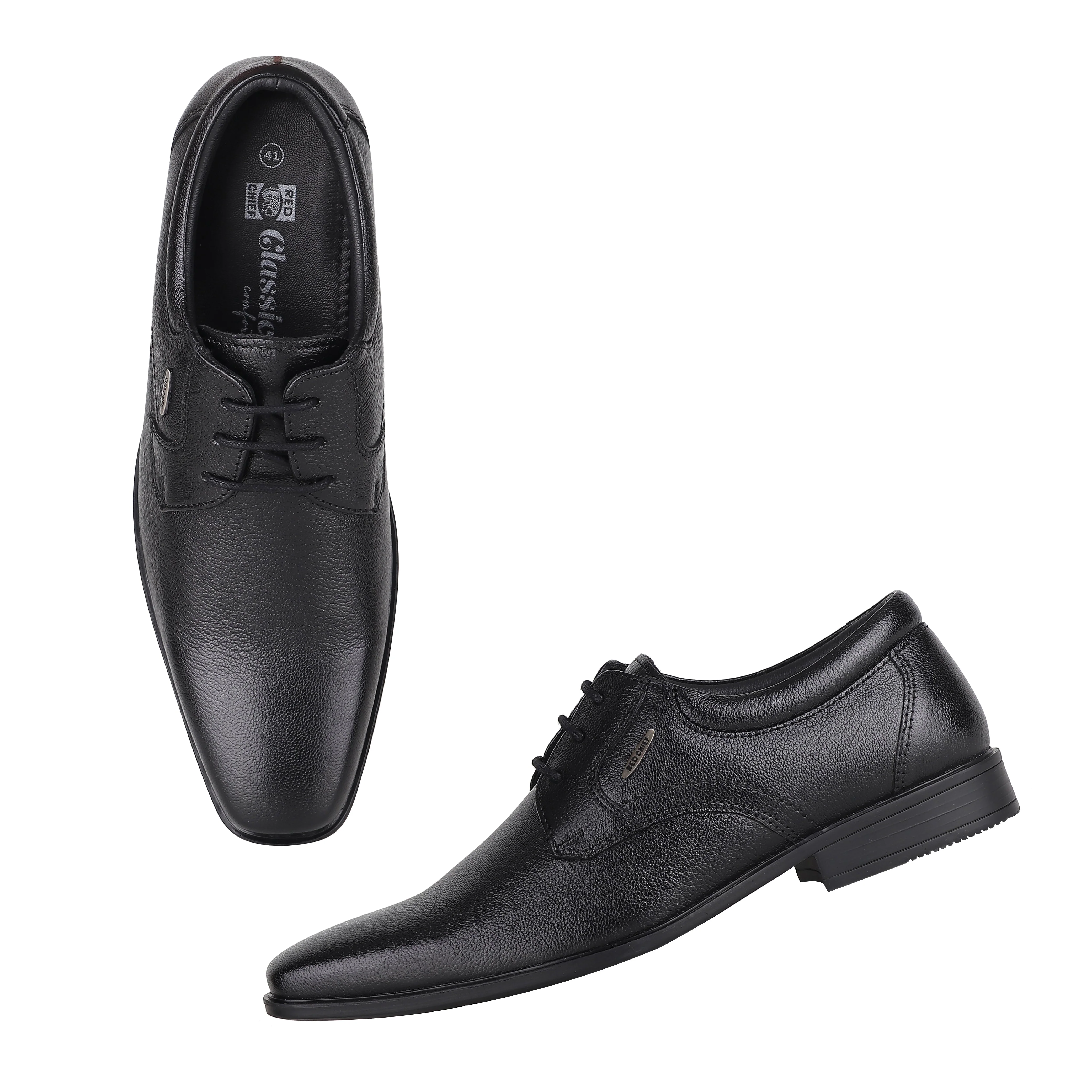 Red Chief Black Formal Shoes for Men RC3973LR 001 - Image 3