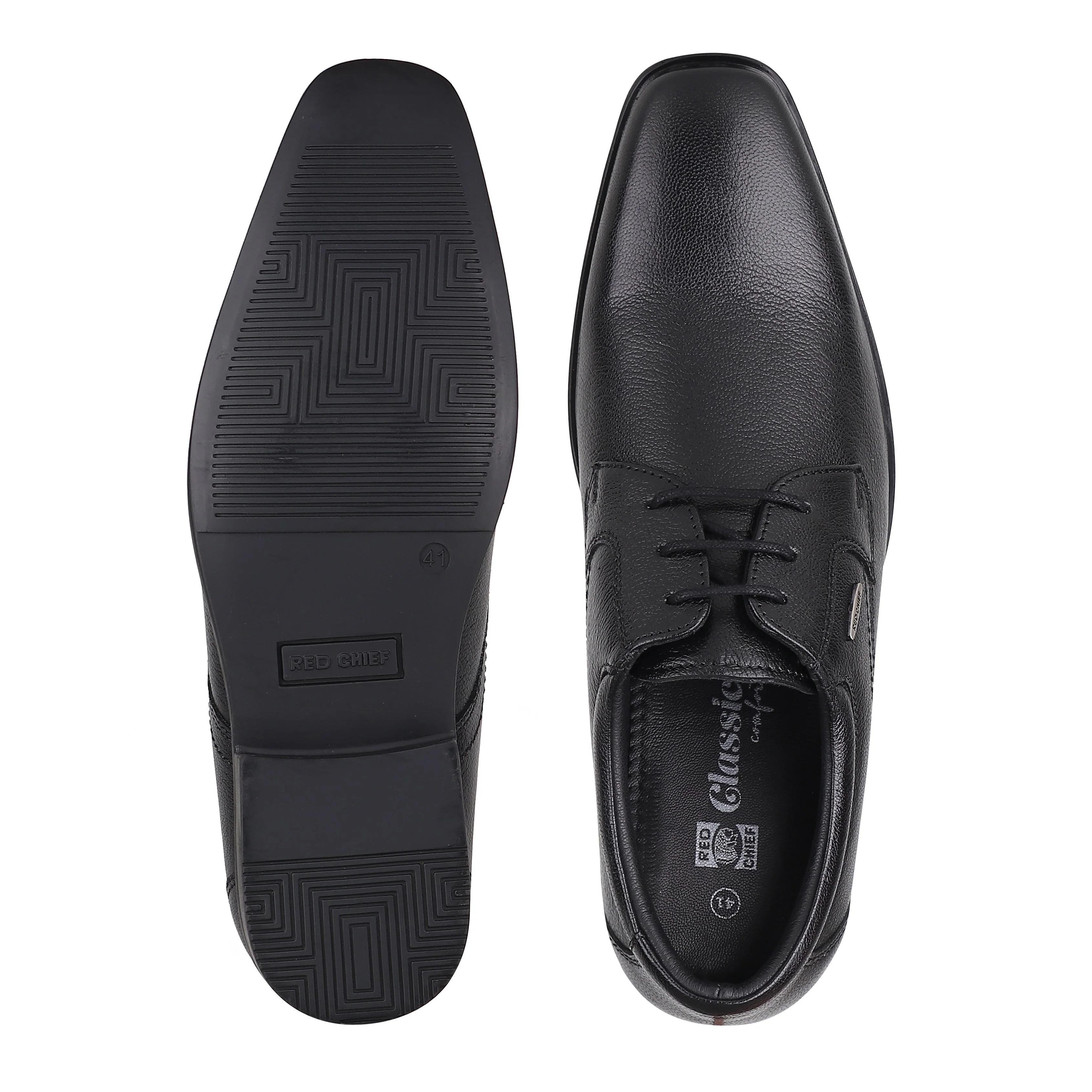 Red Chief Black Formal Shoes for Men RC3973LR 001 - Image 9