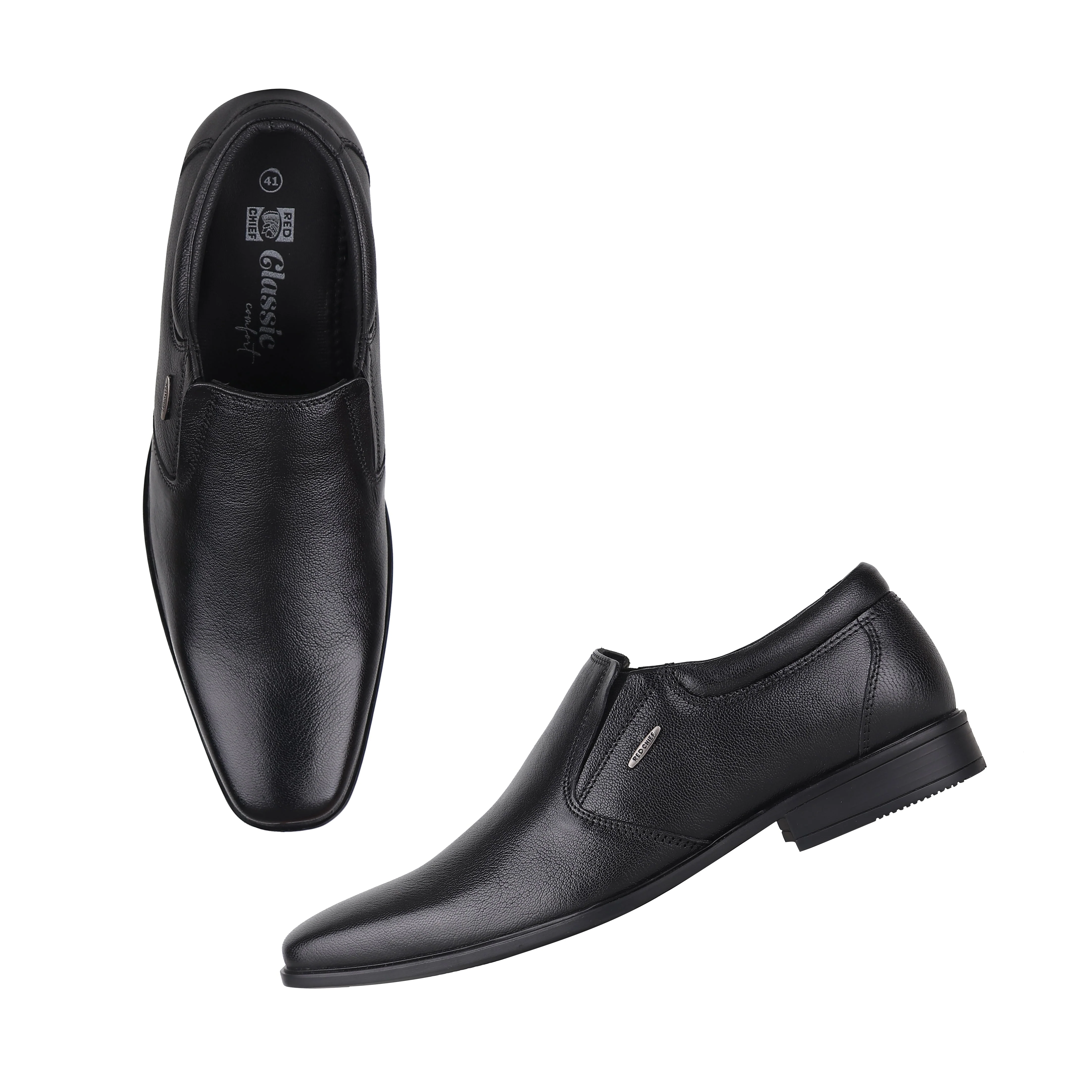Red Chief Black Formal Shoes for Men RC3974LR 001 - Image 3