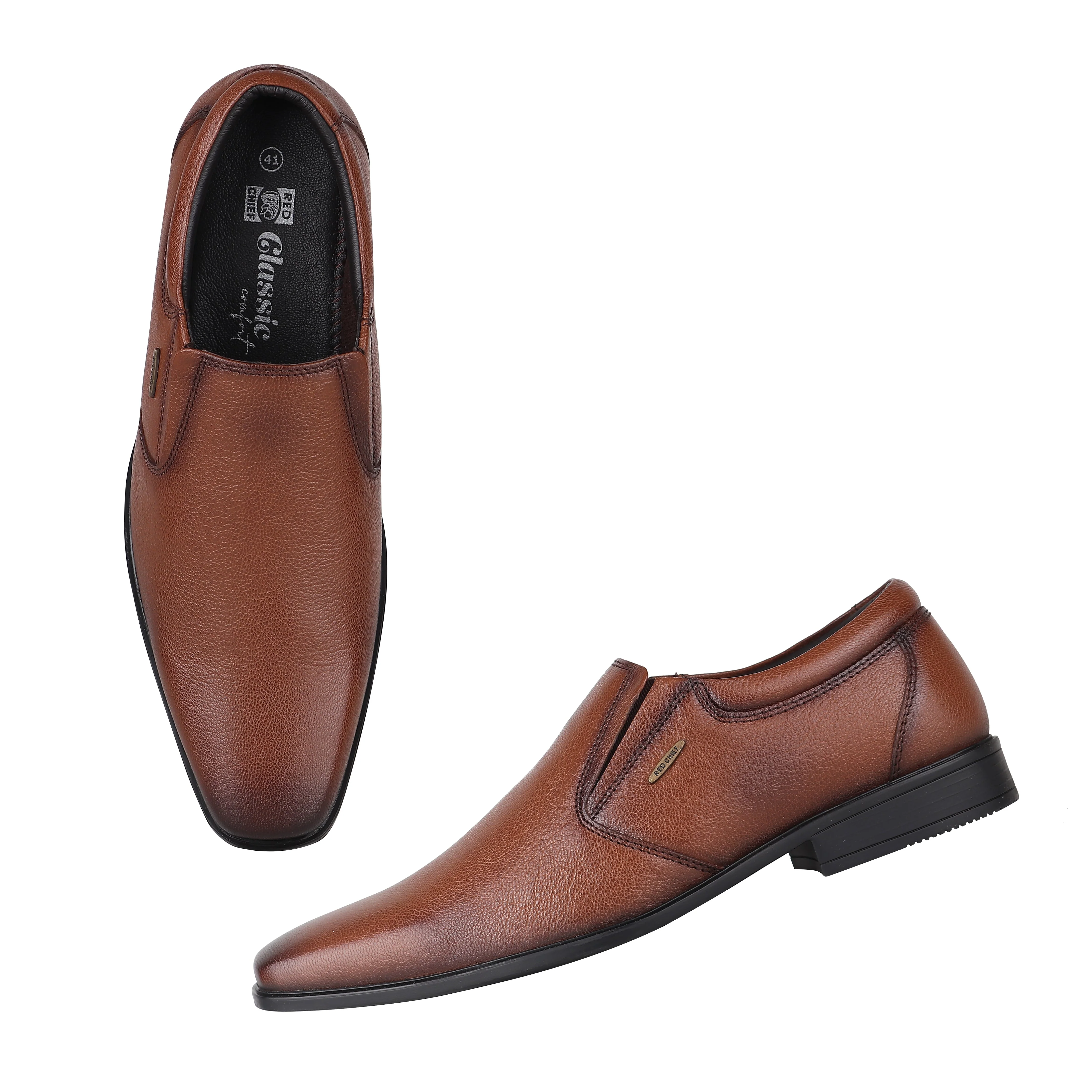 Red Chief Tan Formal Shoes for Men RC3974LR 006 - Image 8