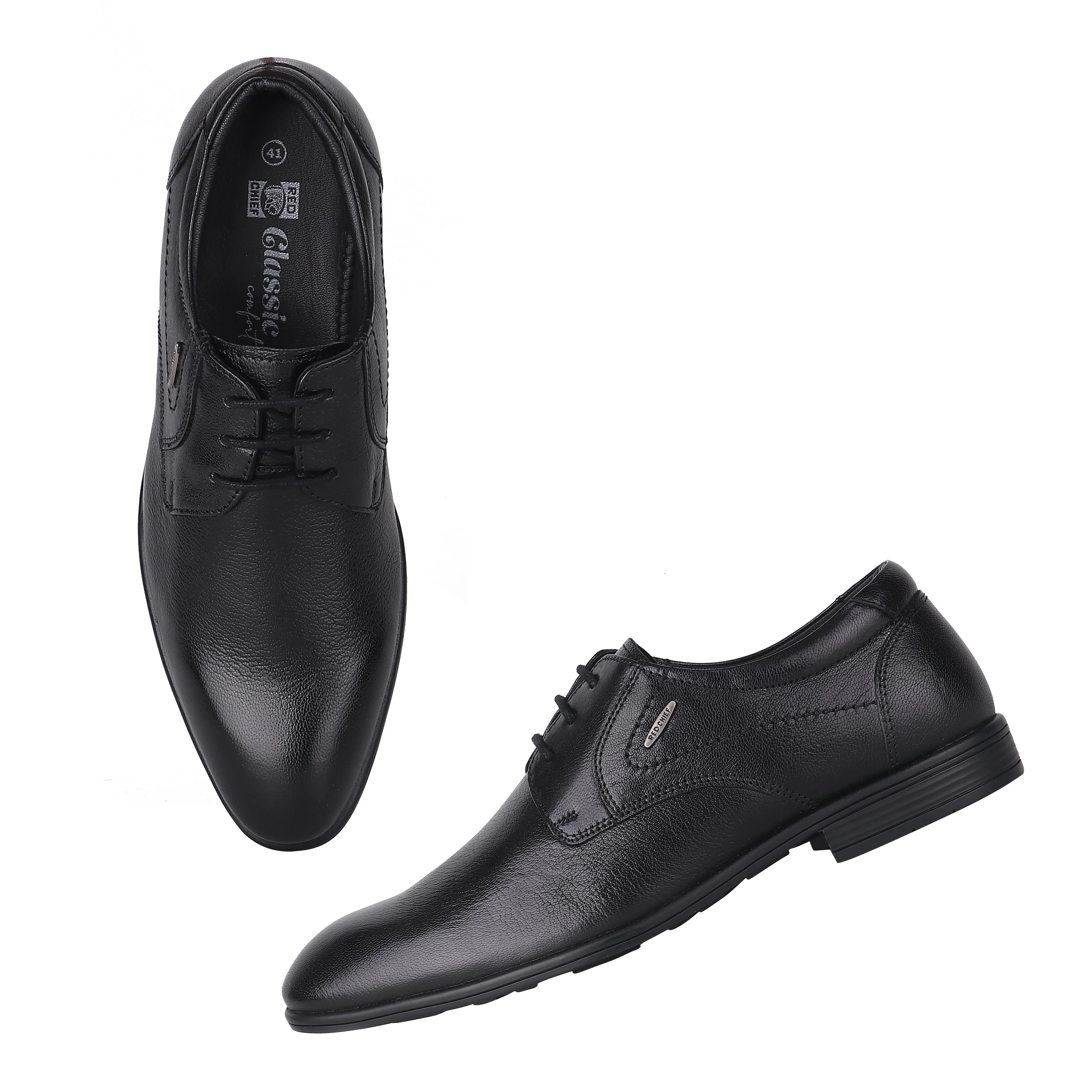 Red Chief Black Formal Shoes for Men RC3976LR 001 - Image 3